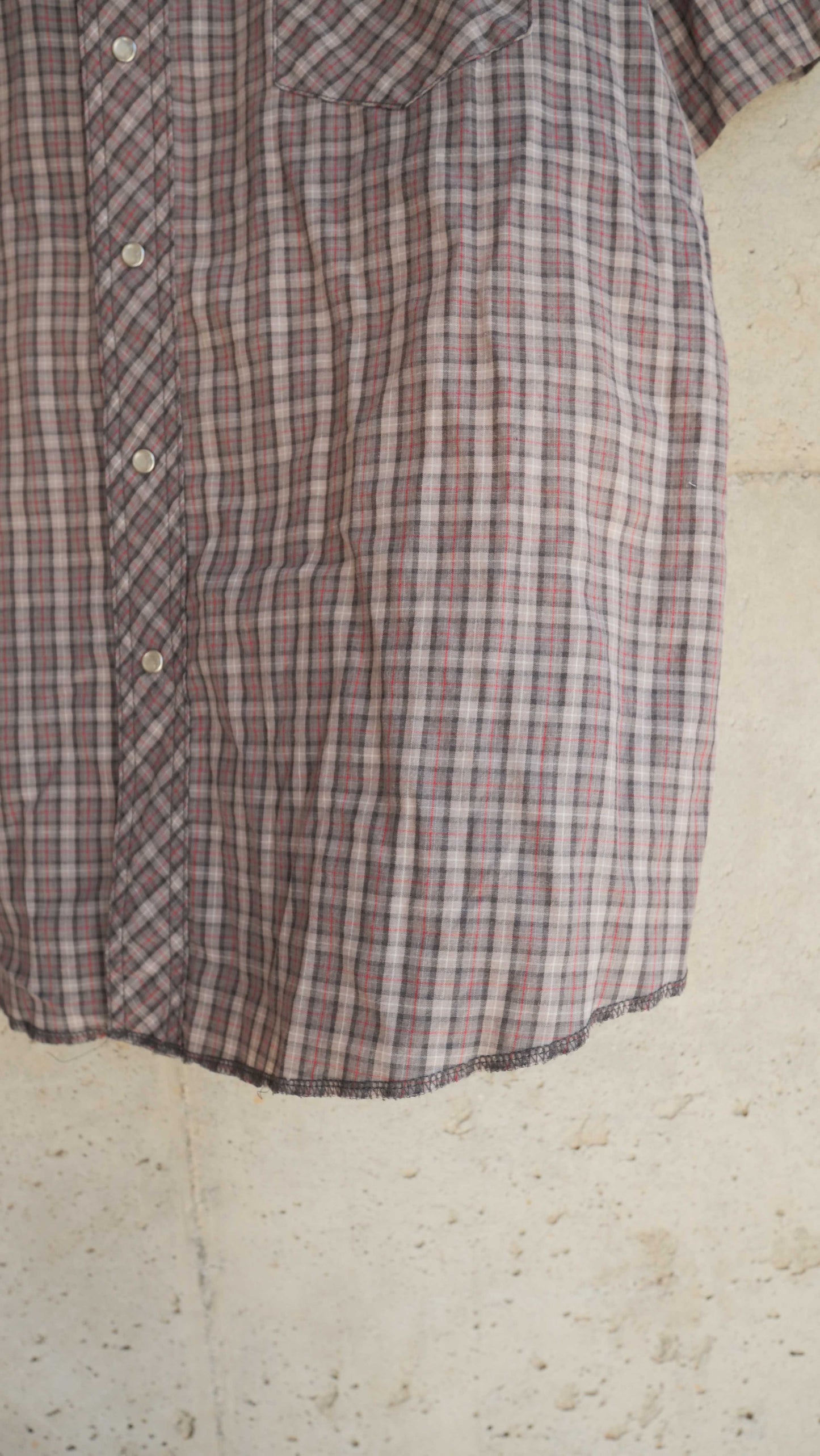 1990s Plaid Pearl Snap | L