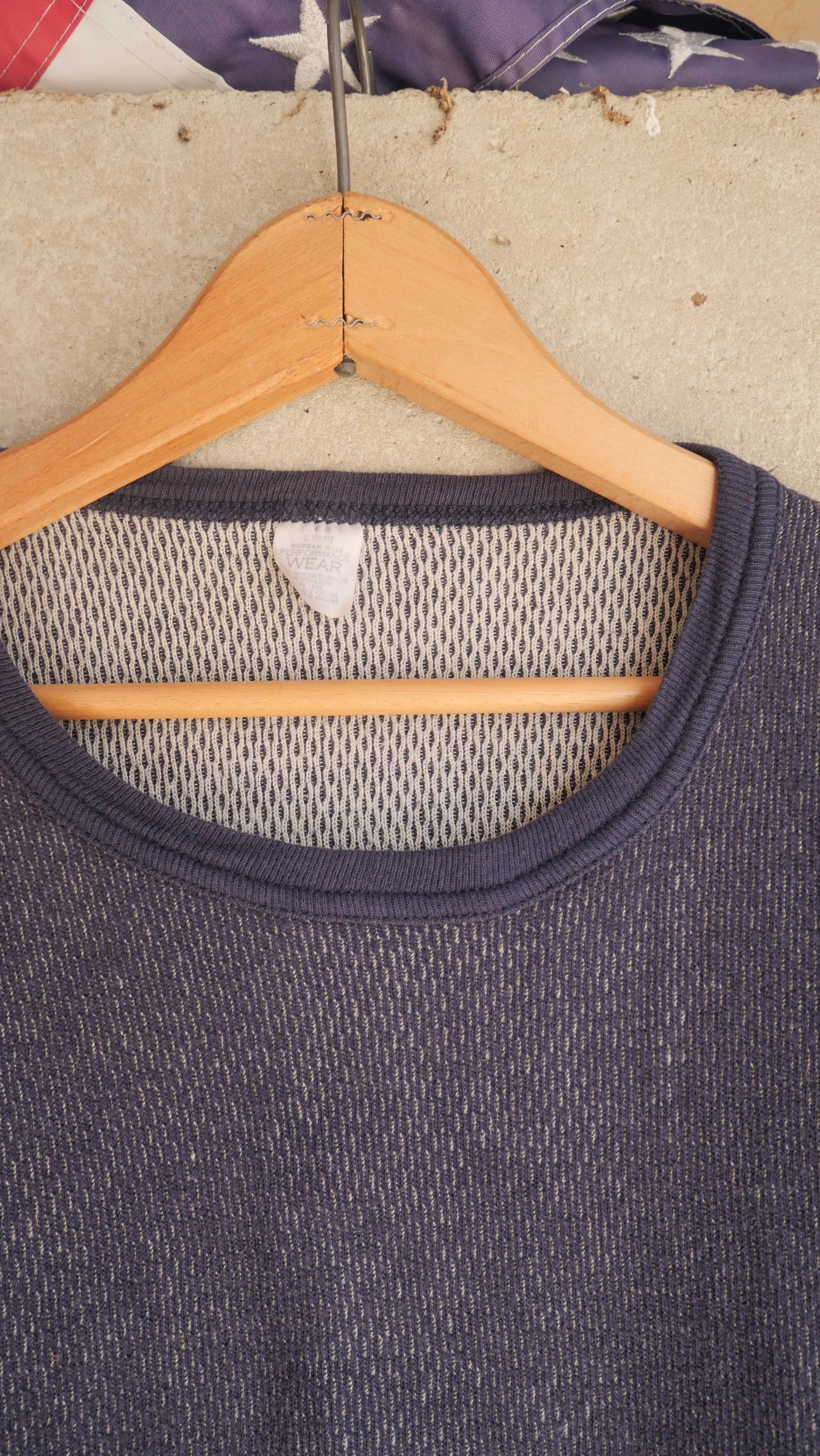 1990s Navy Thermal Shirt | M