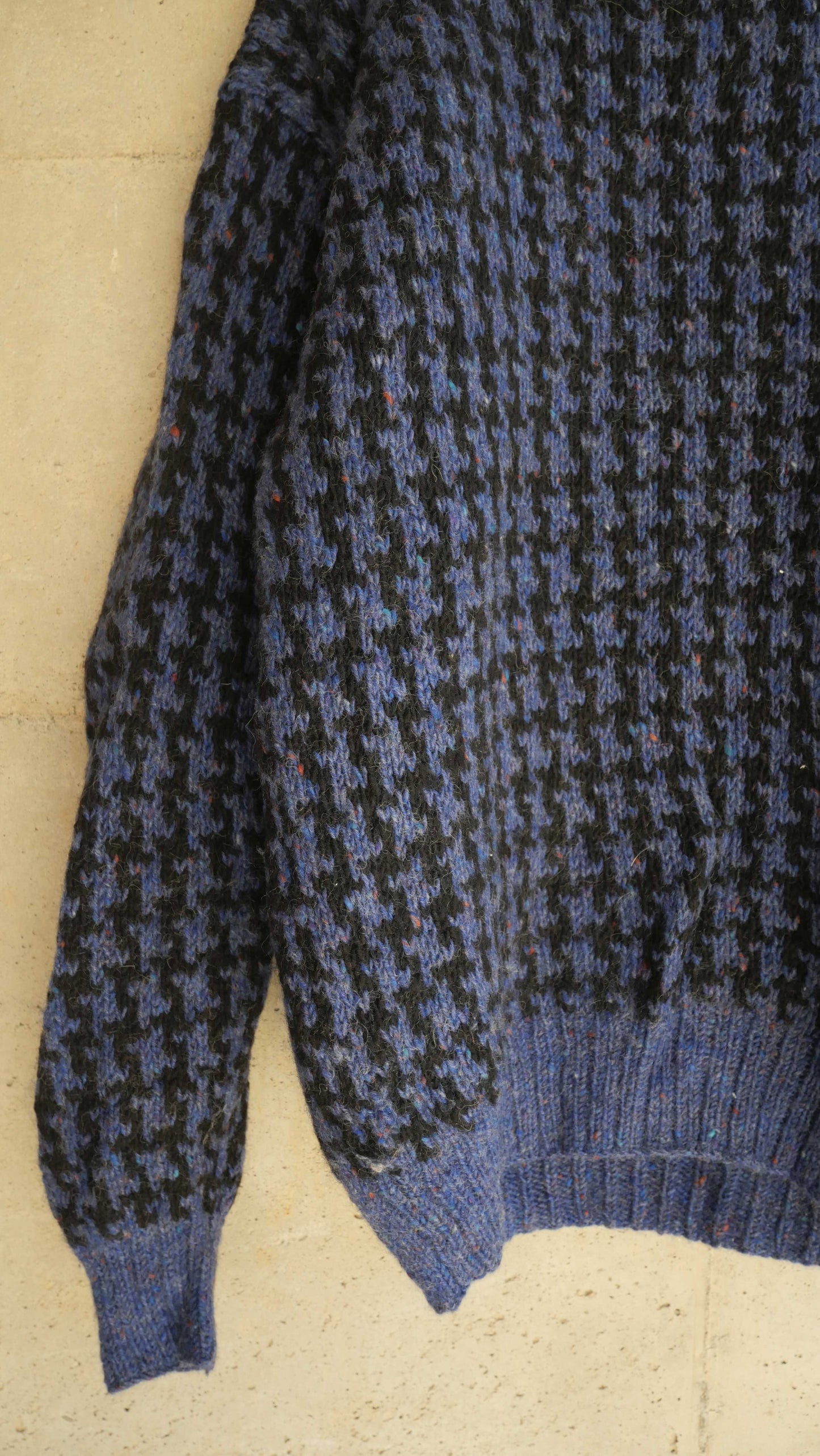 1990s Houndstooth Knit Sweater | L