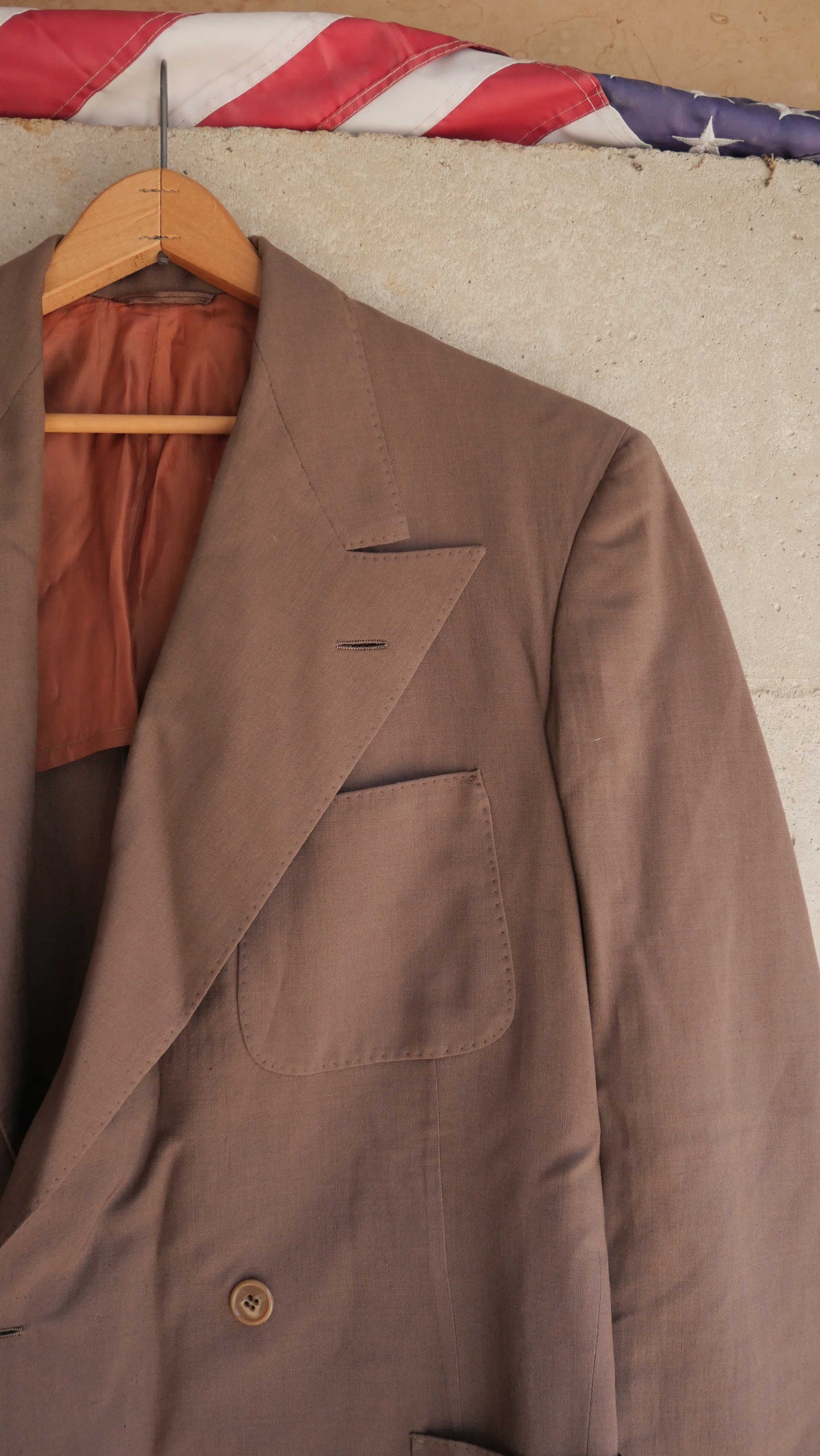 1970s Brown Double Breasted Coat | L
