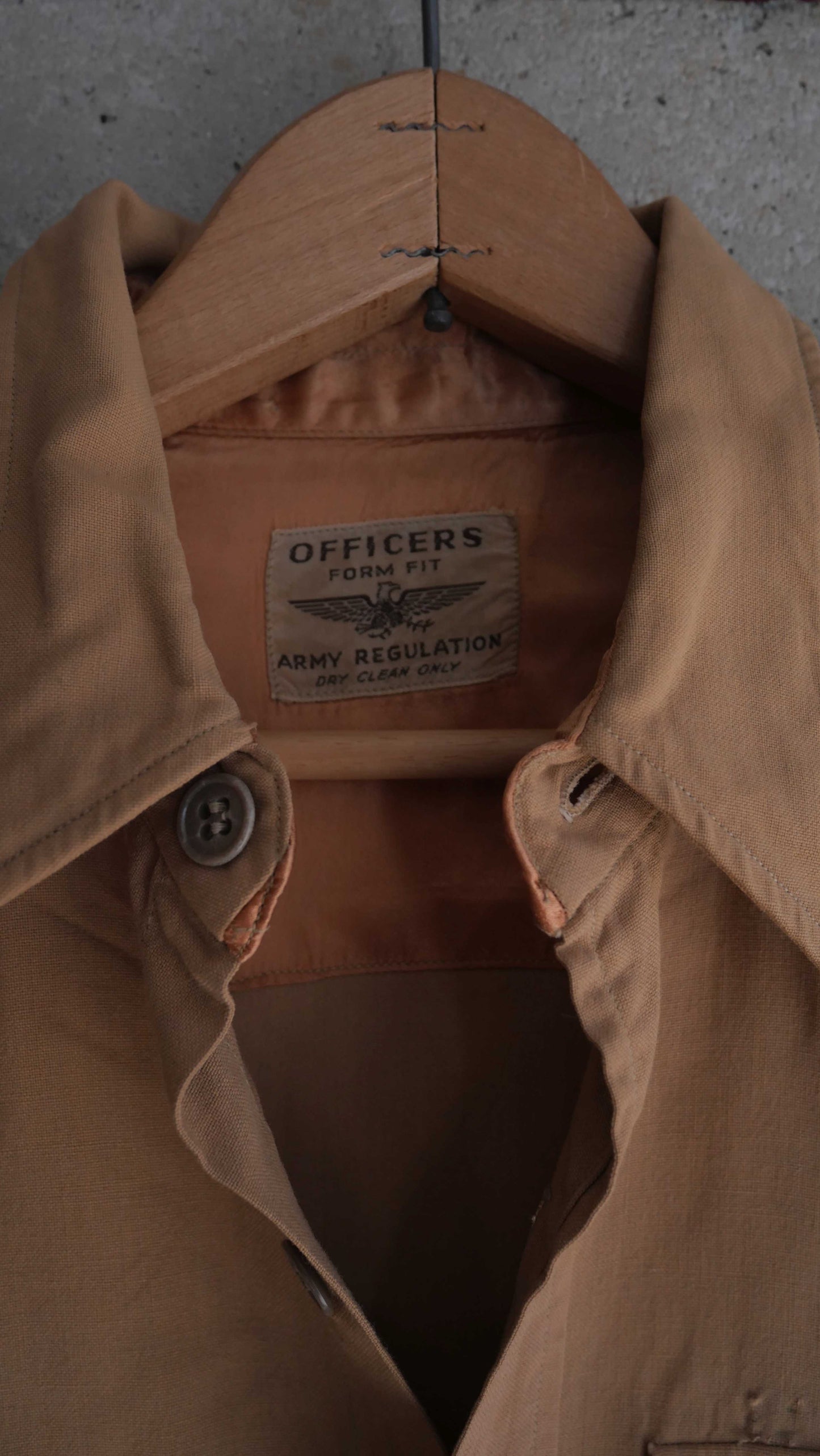 1960s Gabardine Officer Shirt | M