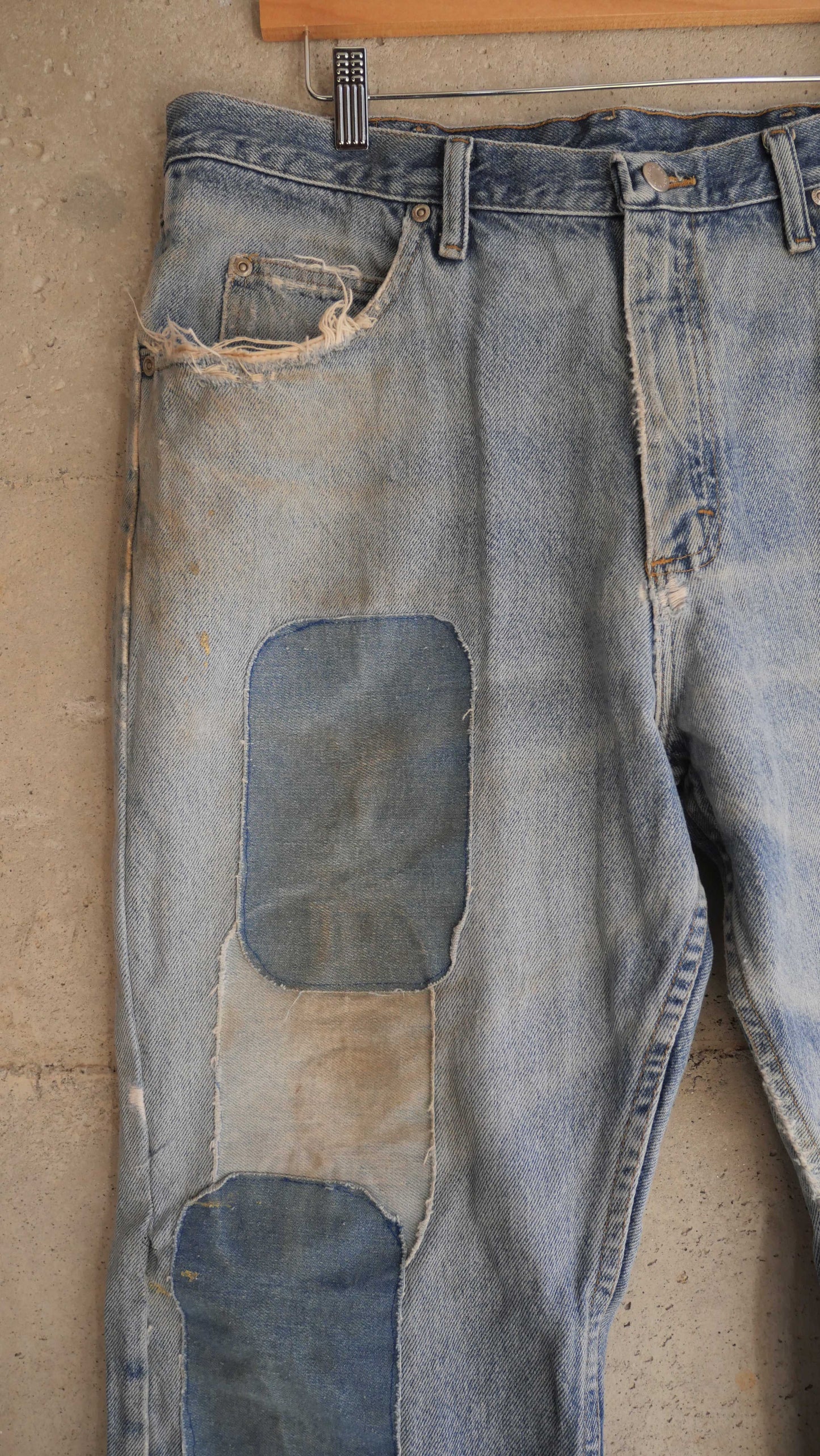 2000s Patched Wrangler Denim | 36