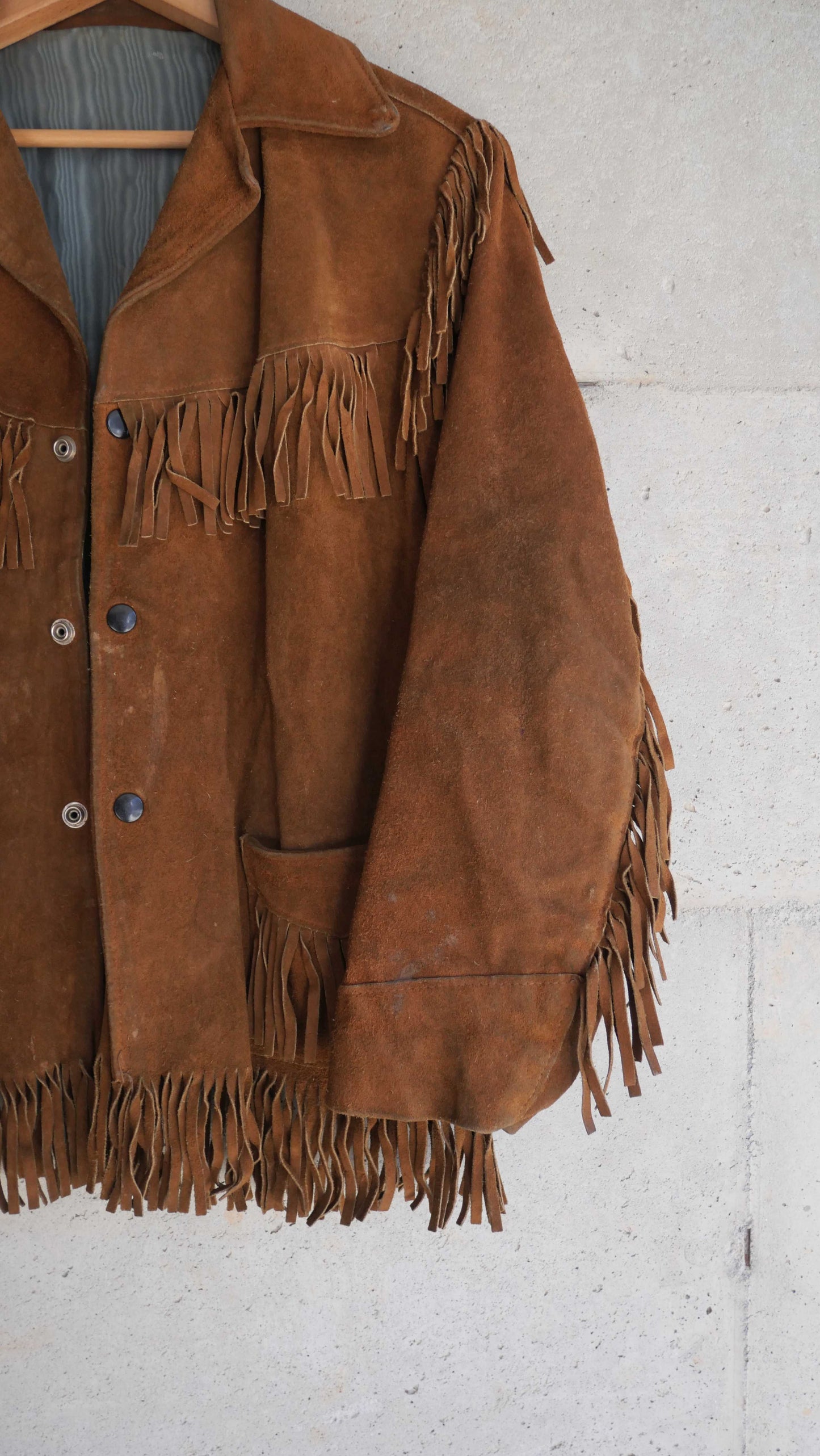 1970s Suede Fringe Jacket | M