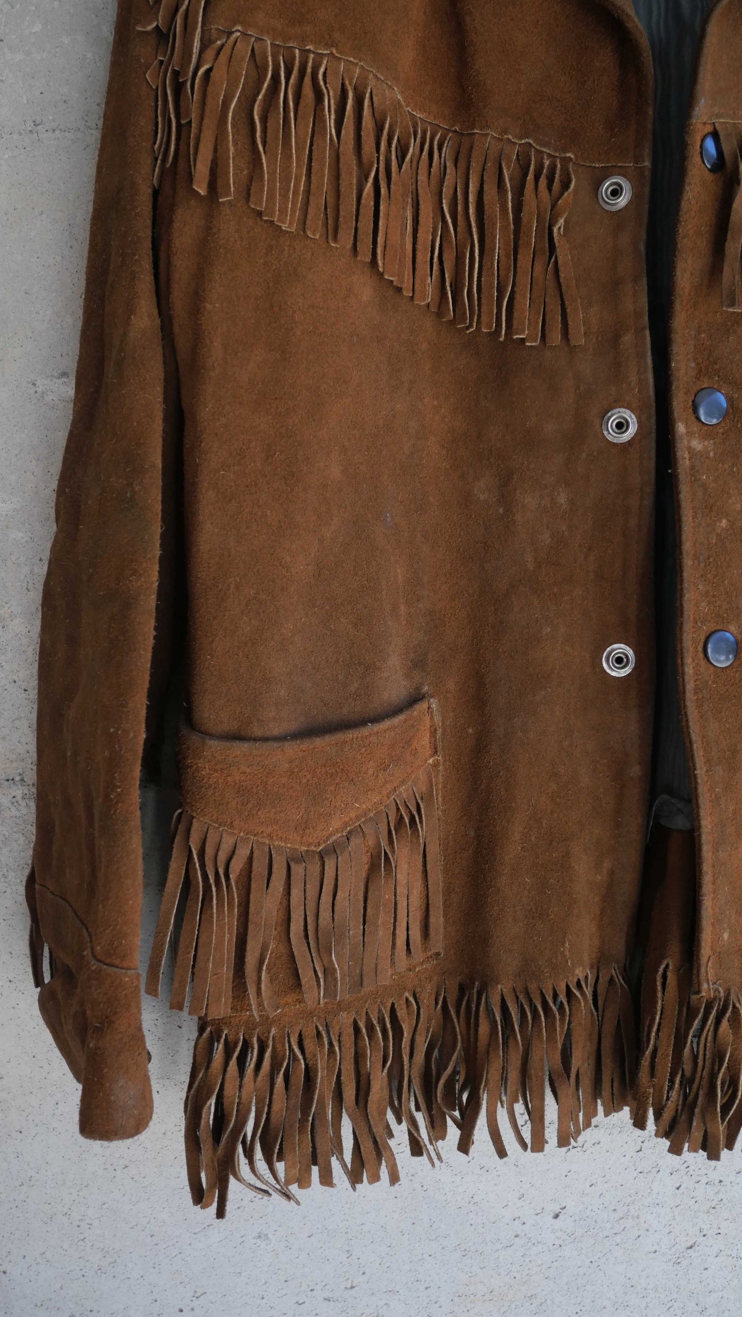 1970s Suede Fringe Jacket | M