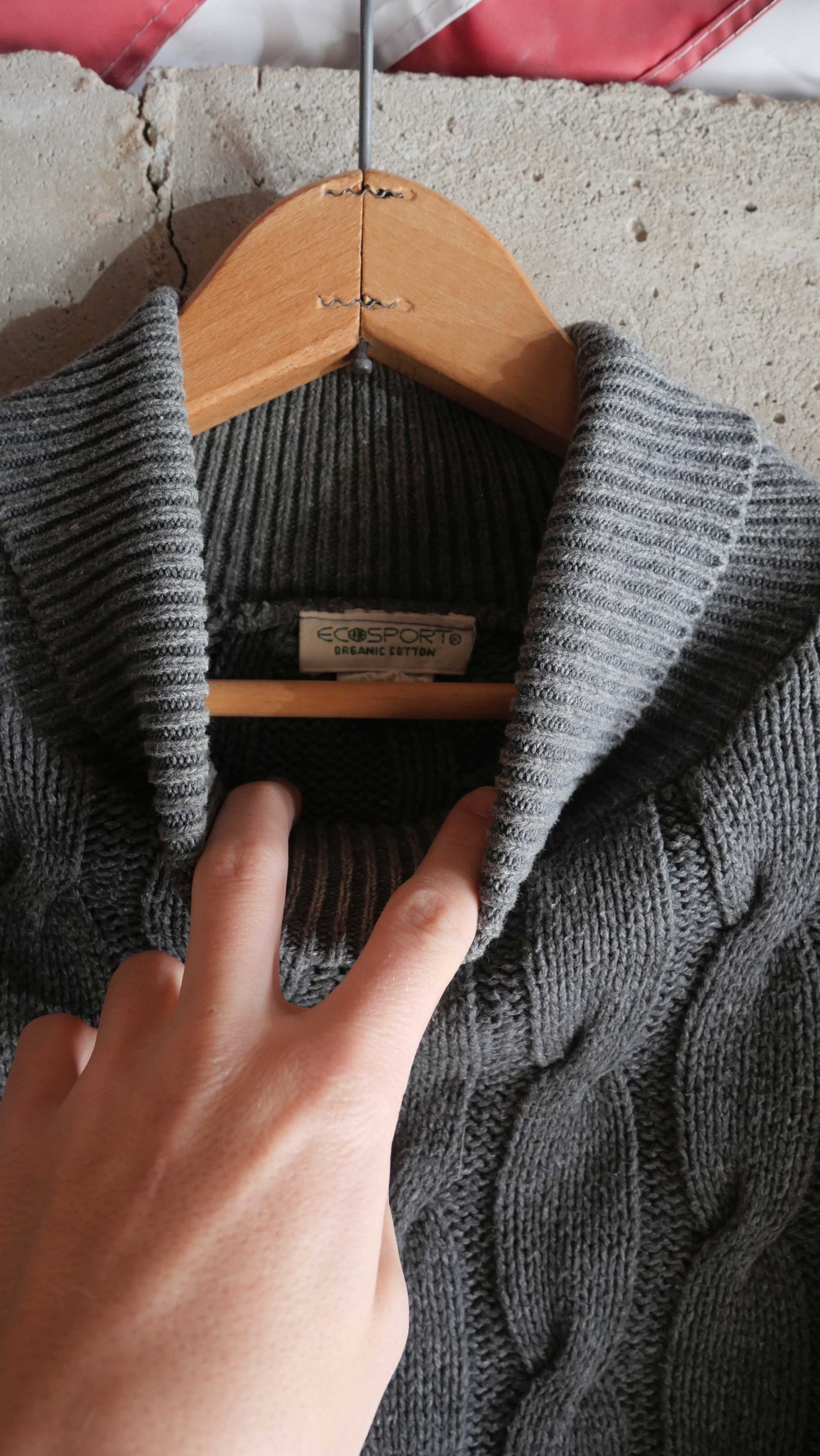 1990s Forest Green Cable Knit | L