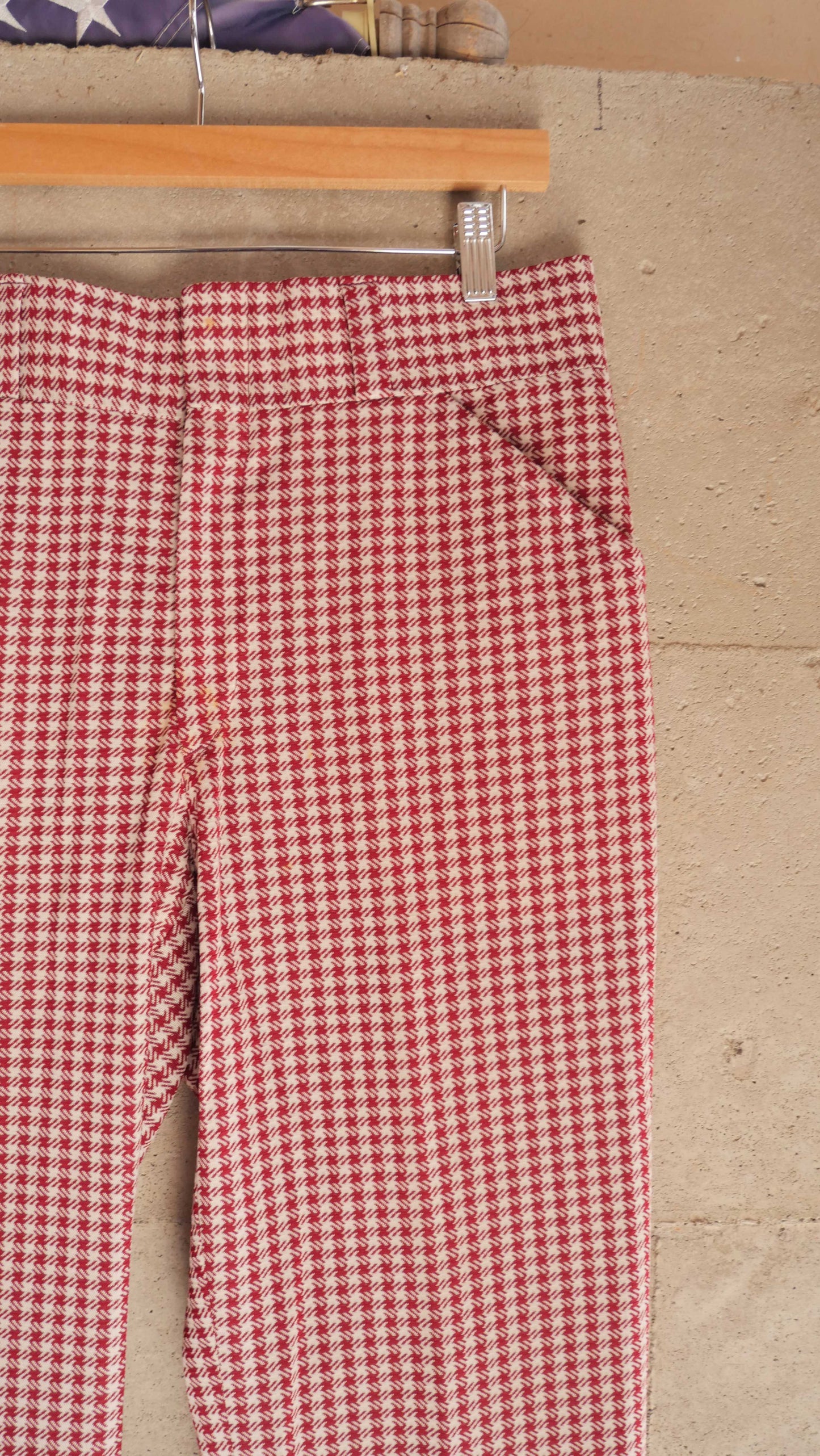 1970s Flared Houndstooth Slacks | 34