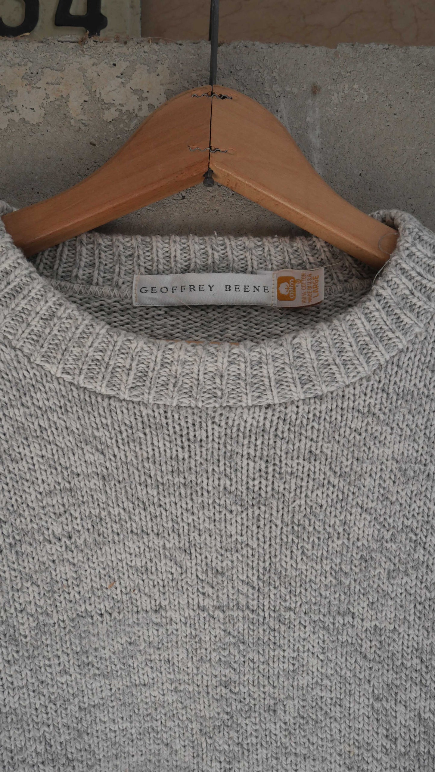 1990s Heather Gray Knit Sweater | L