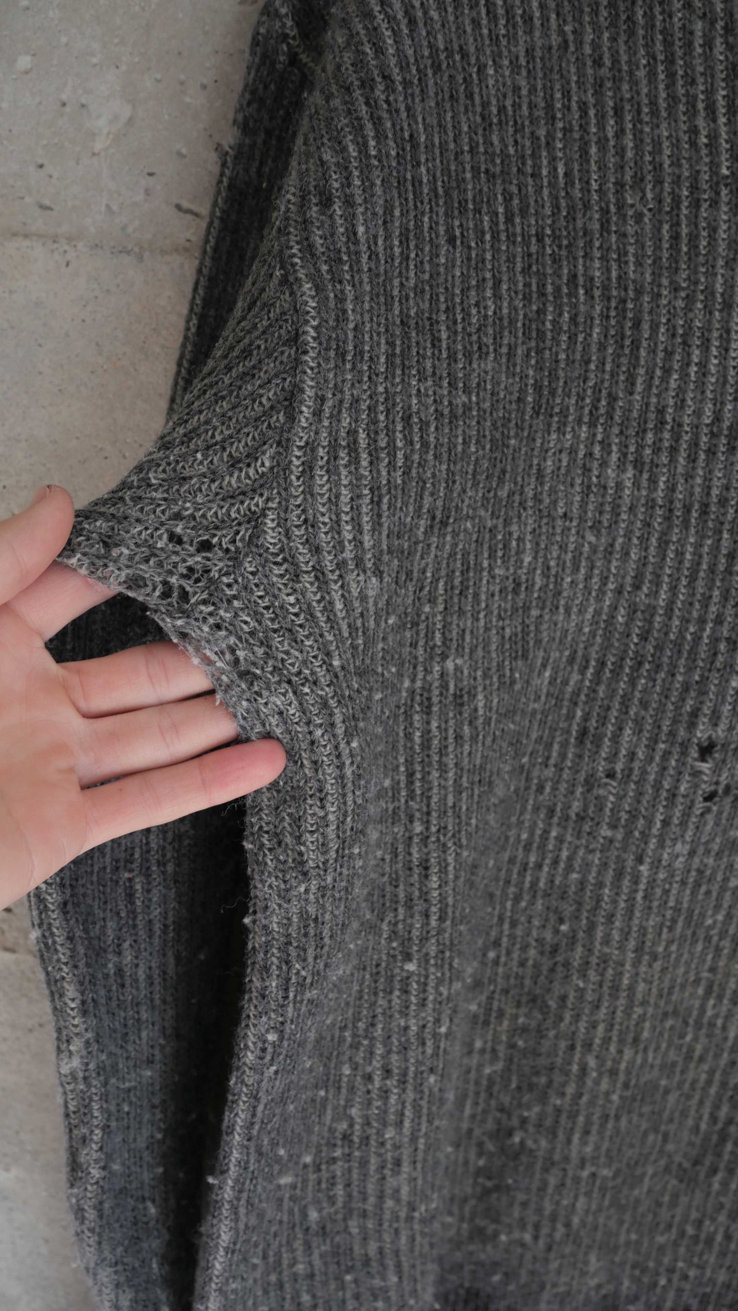 1960s Two Tone Knit Sweater | L