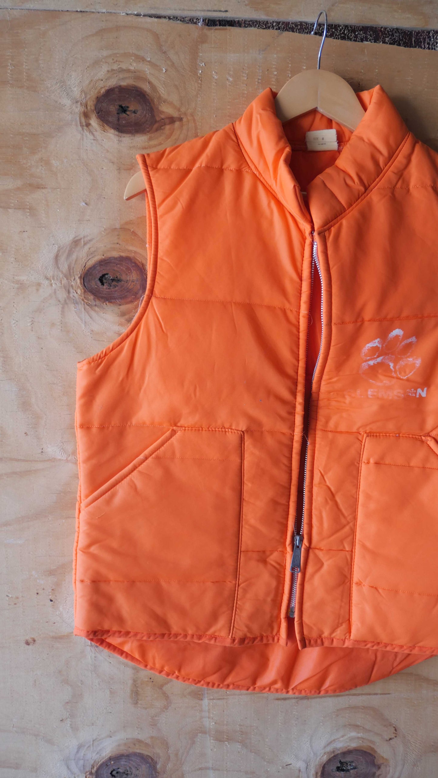 1970s Clemson Puffer Vest | M