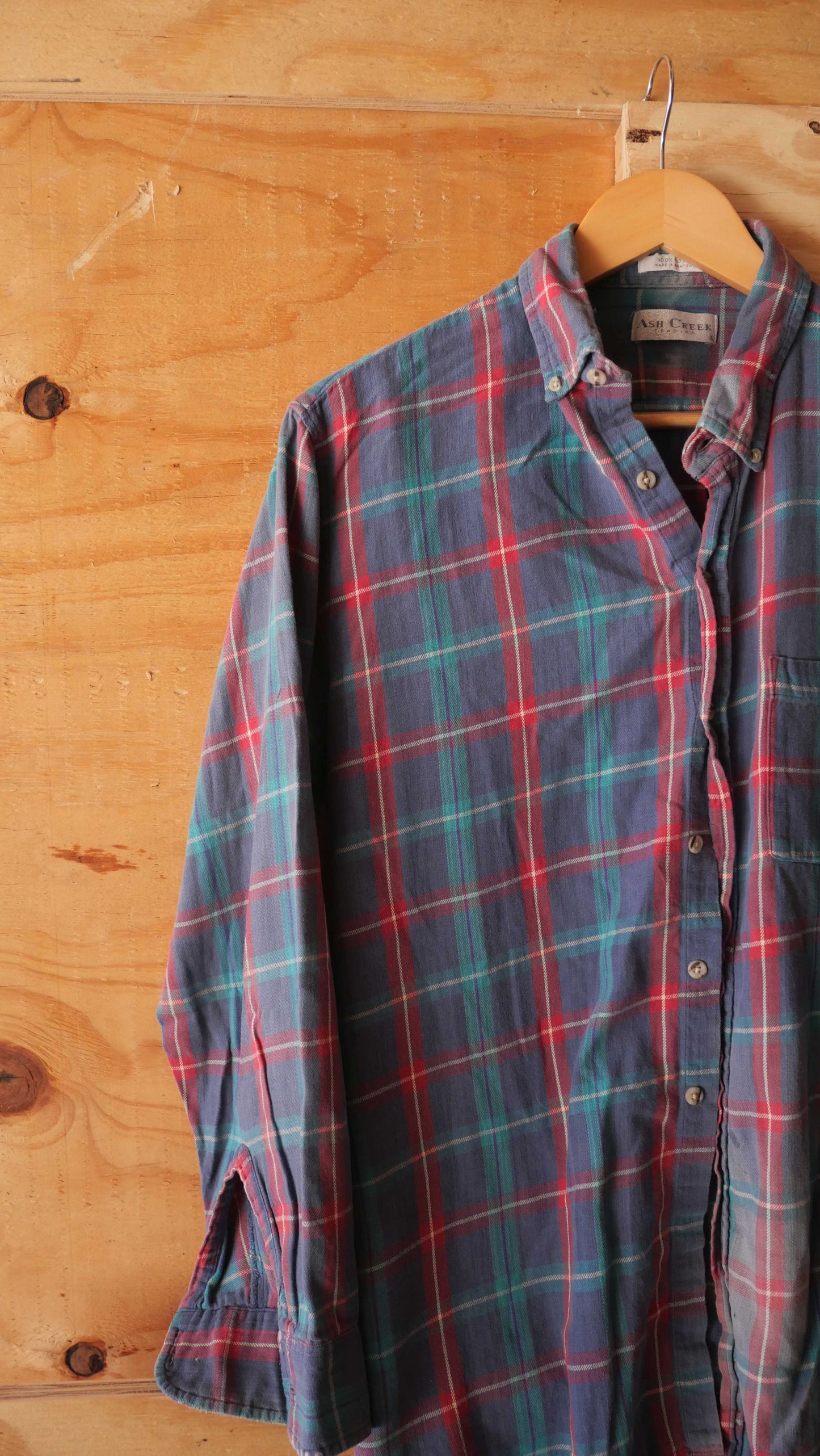 1990s Faded Cotton Flannel | L