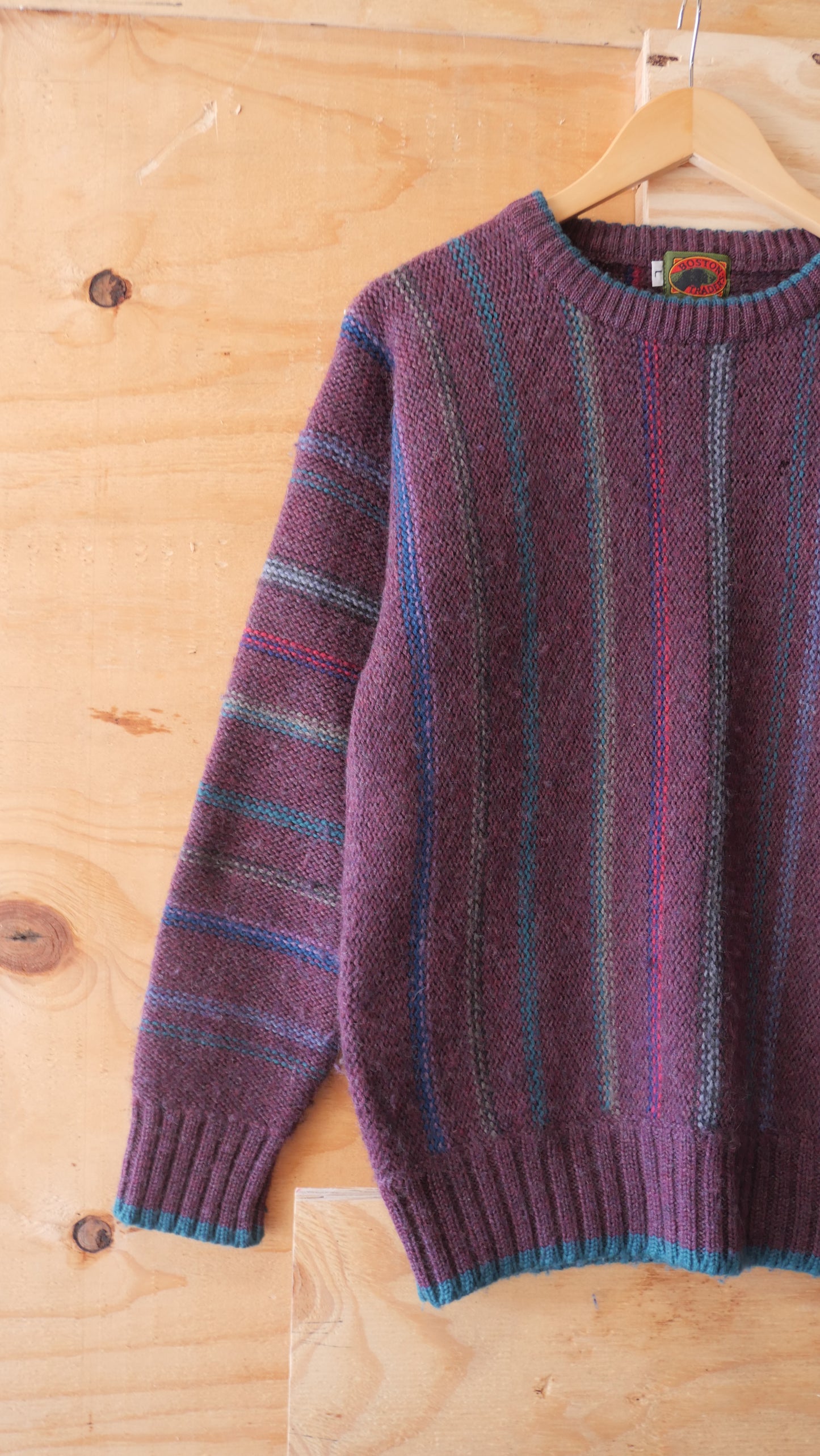 1980s Striped Knit Sweater | L