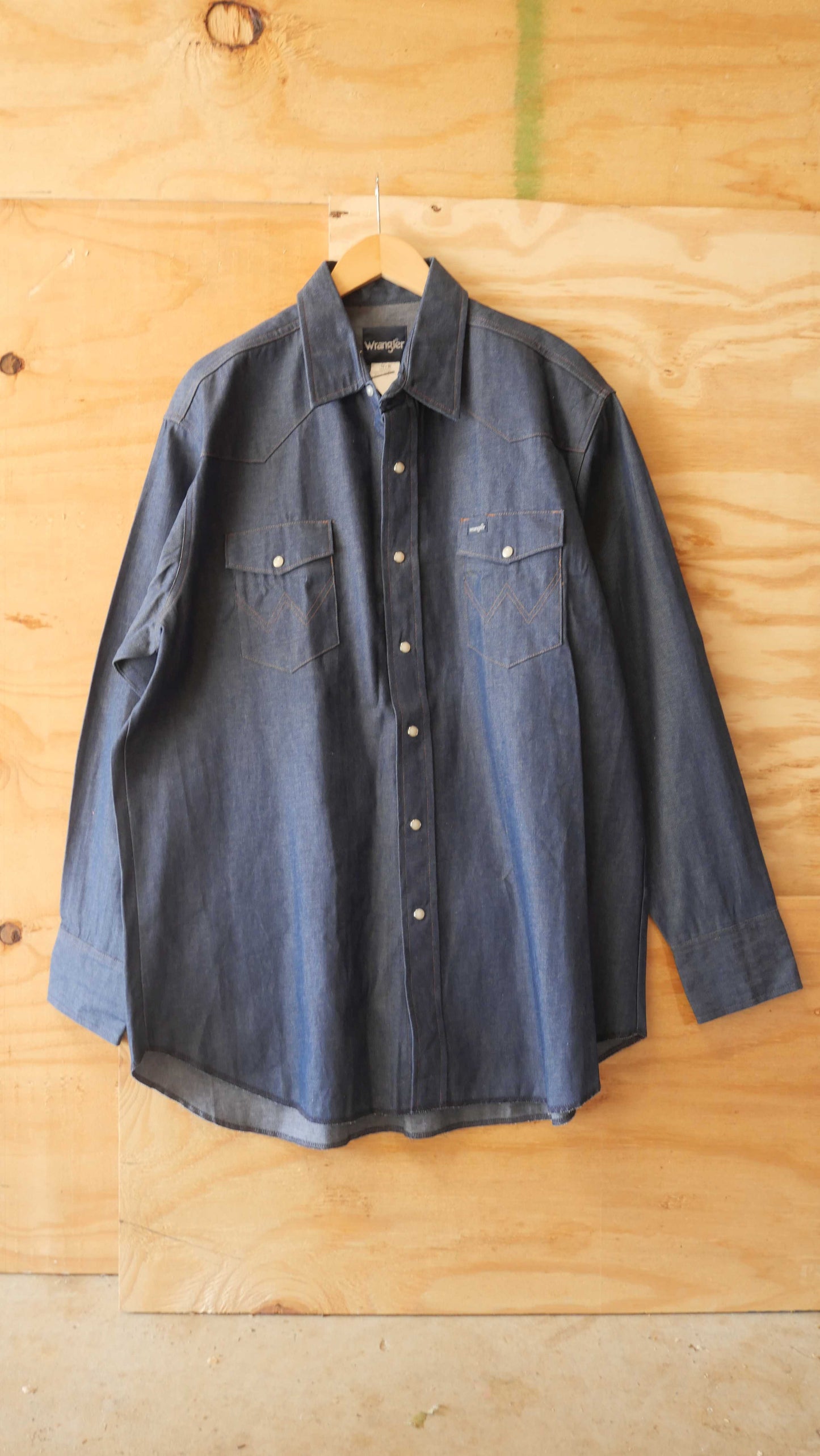 1990s Denim Pearl Snap | XL