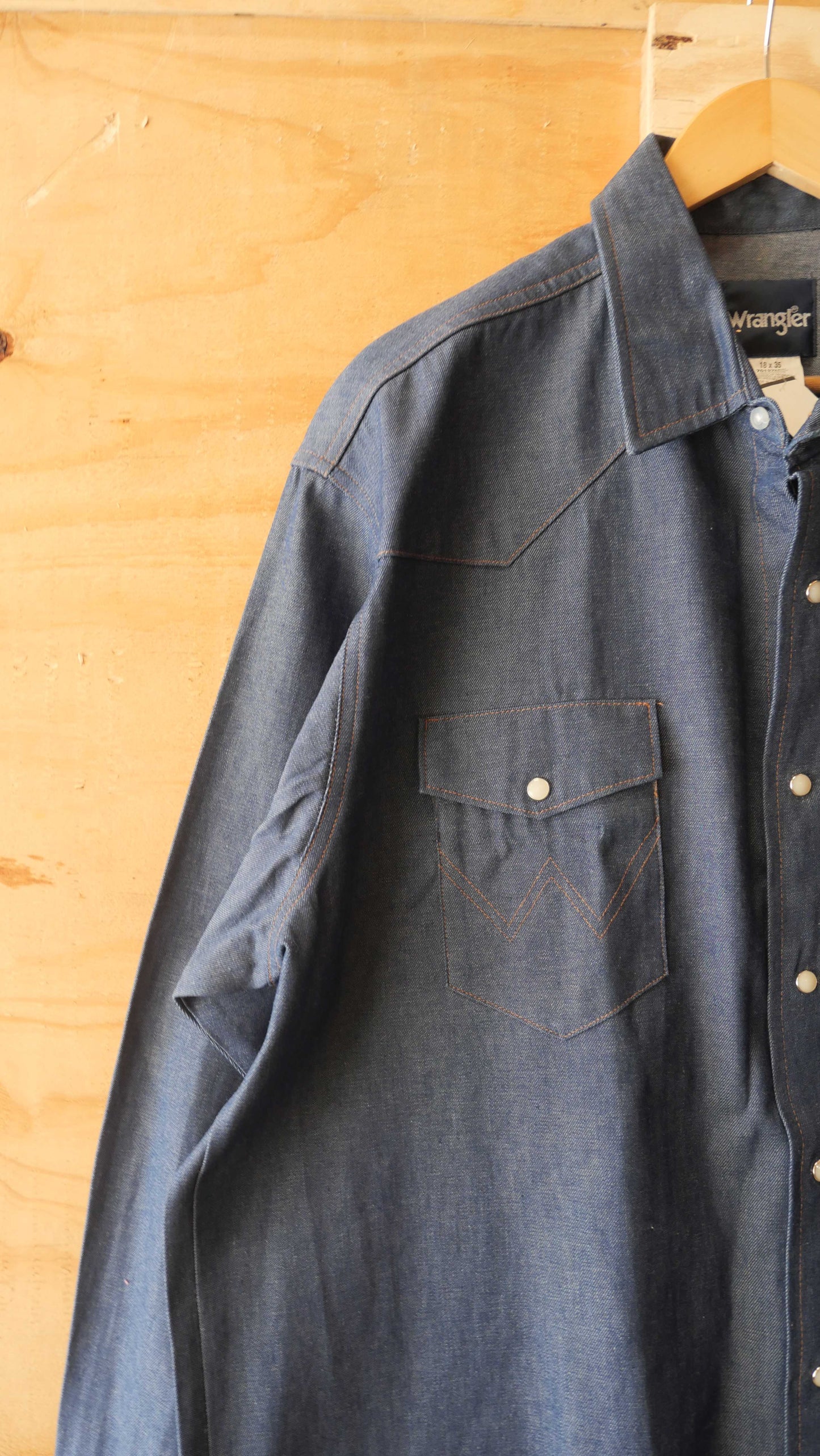 1990s Denim Pearl Snap | XL