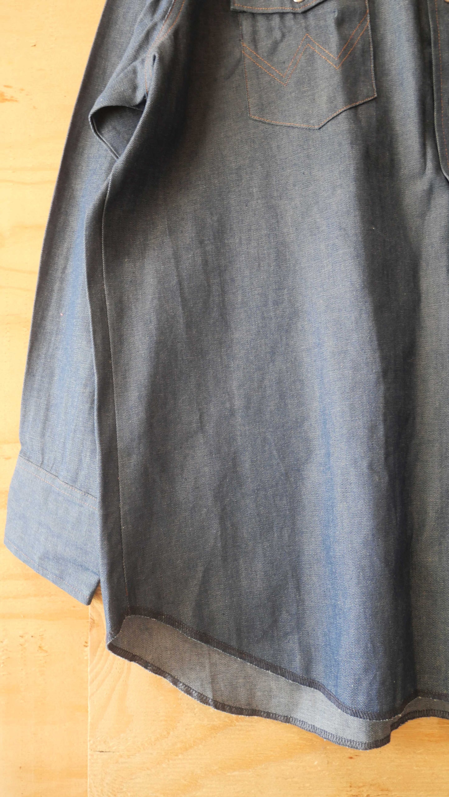 1990s Denim Pearl Snap | XL