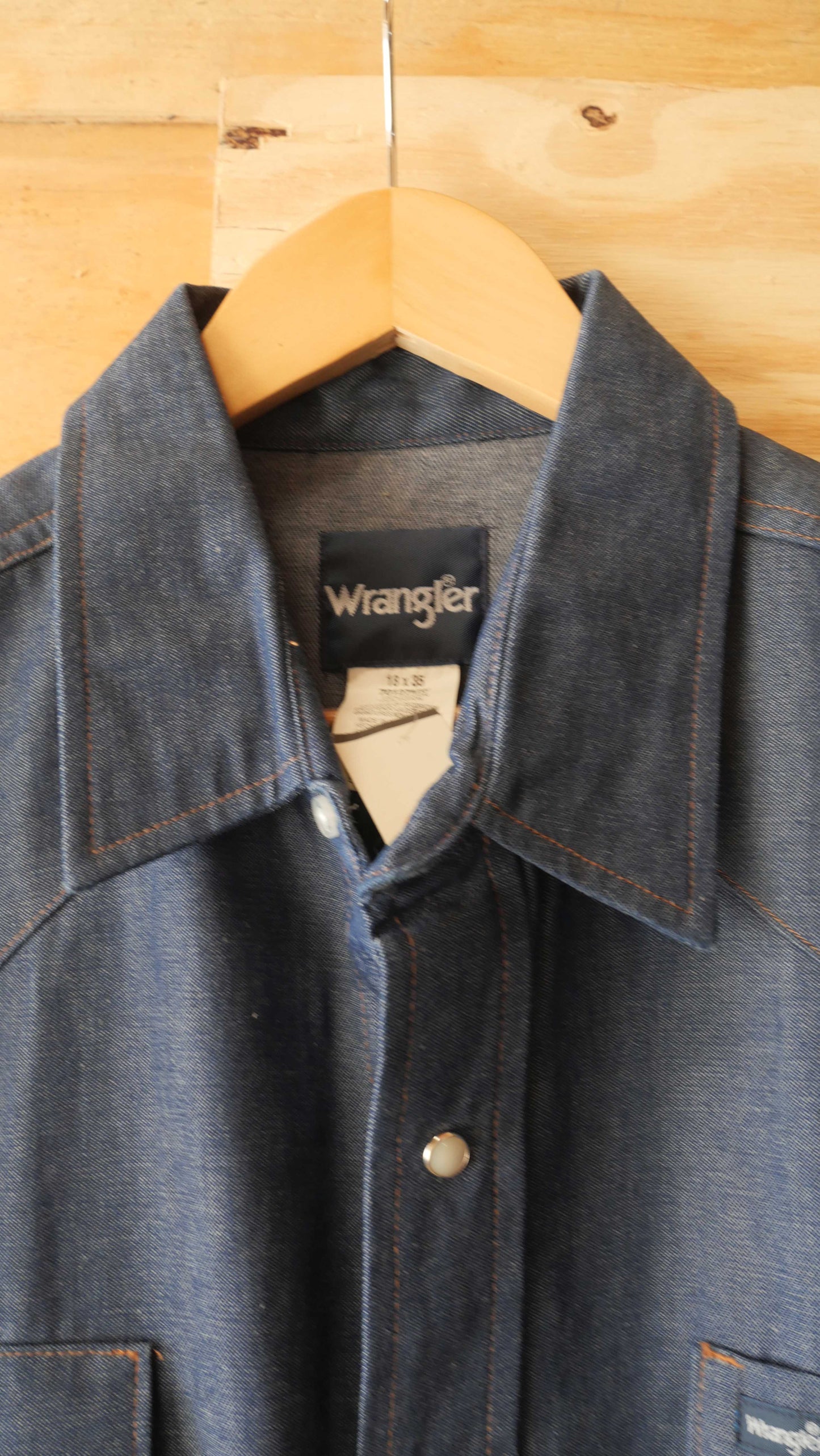 1990s Denim Pearl Snap | XL