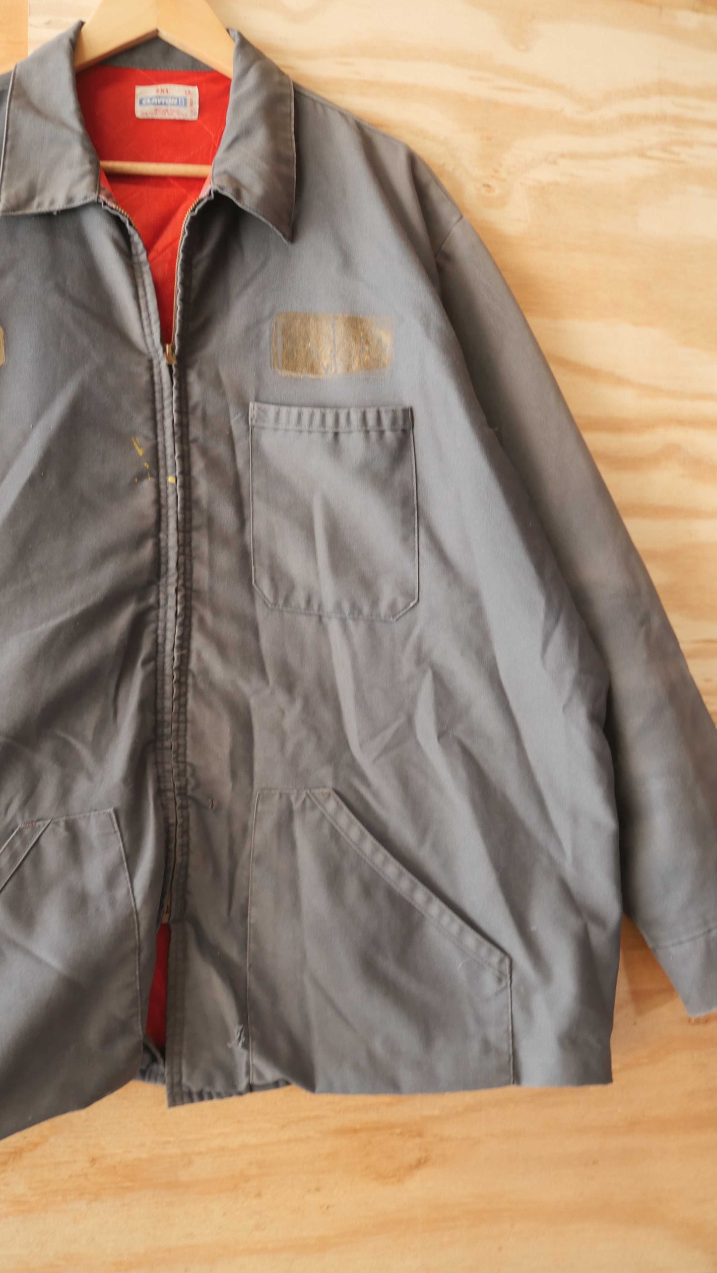 1970s Gray Work Jacket | XL