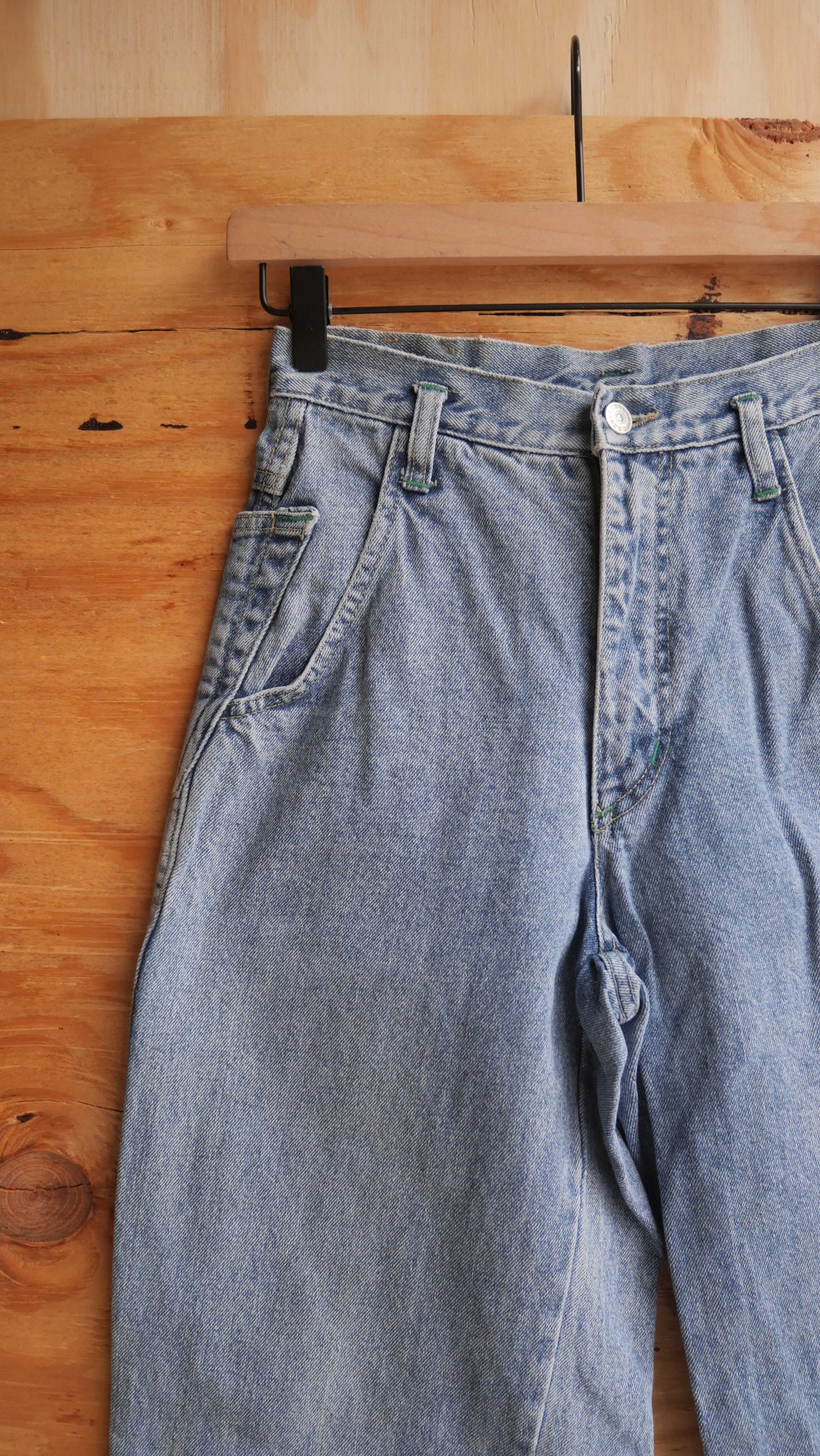 2000s Wide Leg Buckle Back Denim | 24