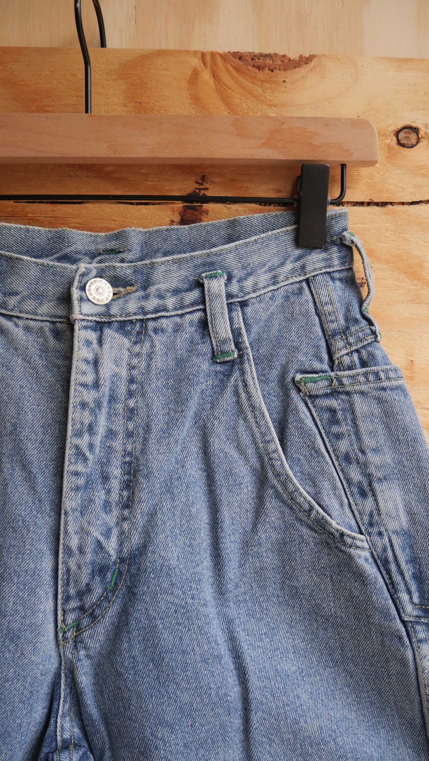 2000s Wide Leg Buckle Back Denim | 24