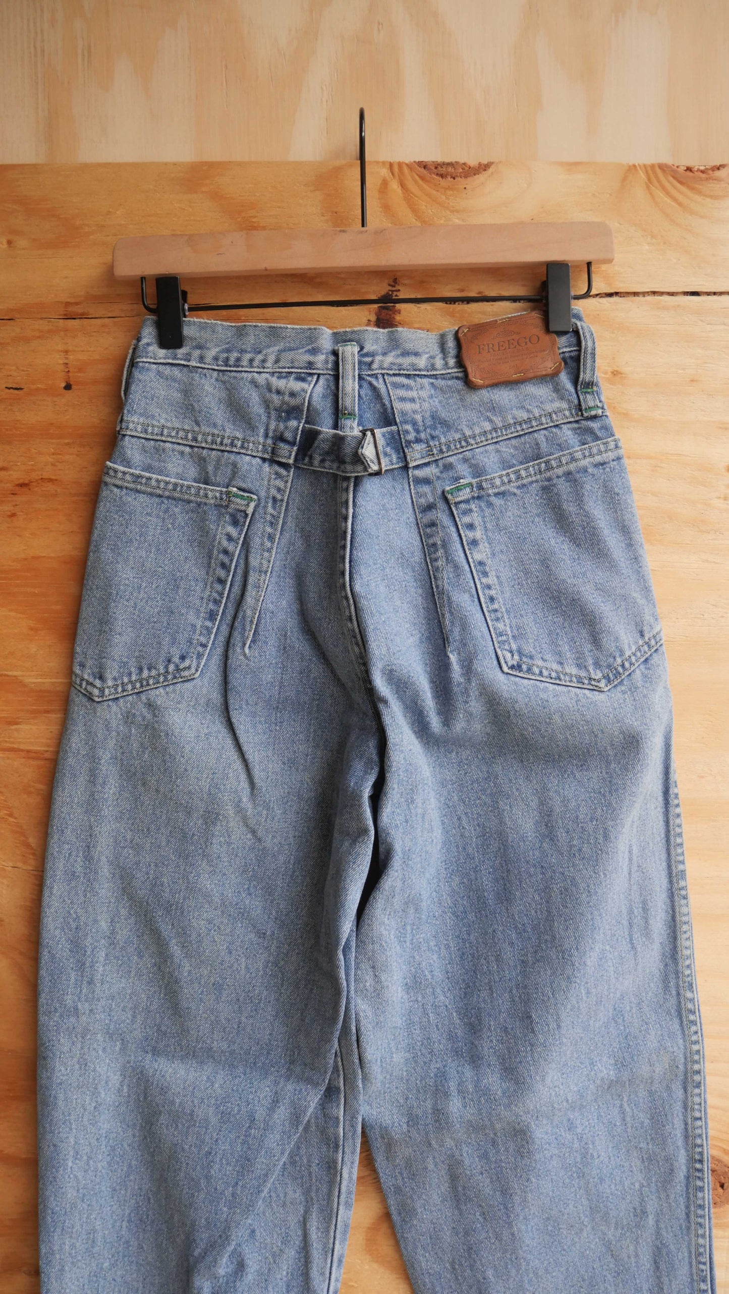 2000s Wide Leg Buckle Back Denim | 24