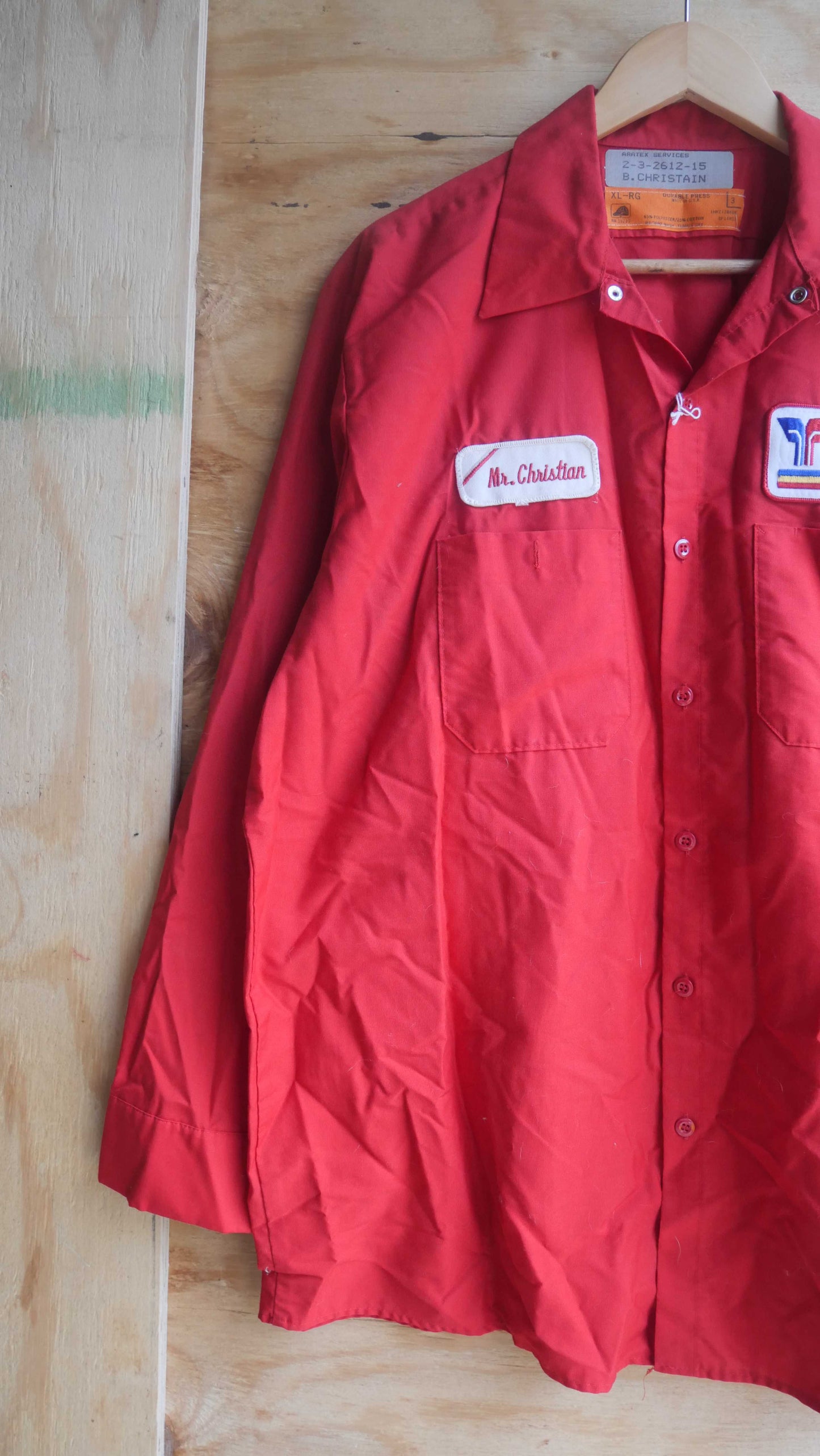 1970s Long Sleeve Work Shirt | L