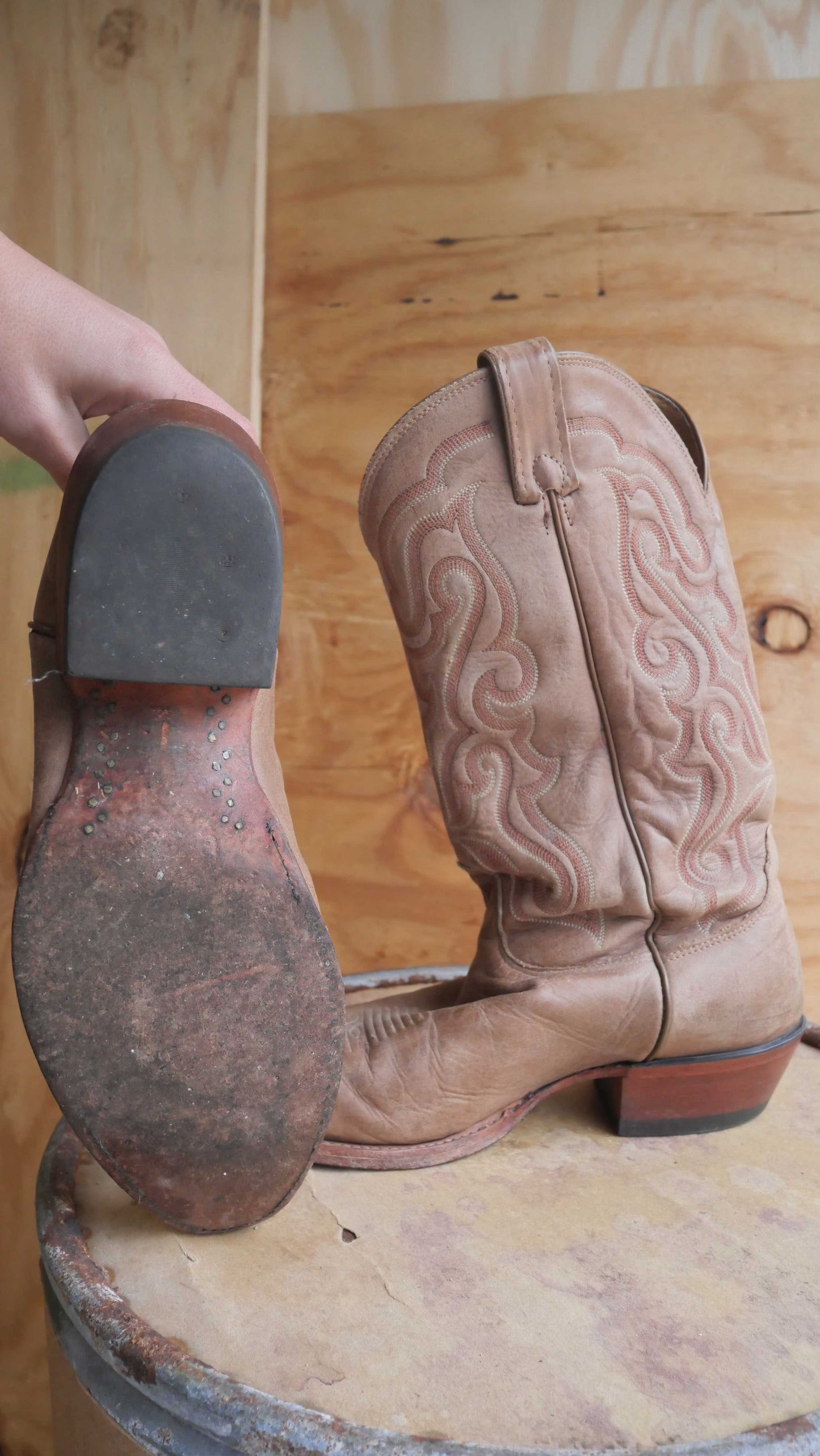 1990s Brown Cowboy Boots | 10