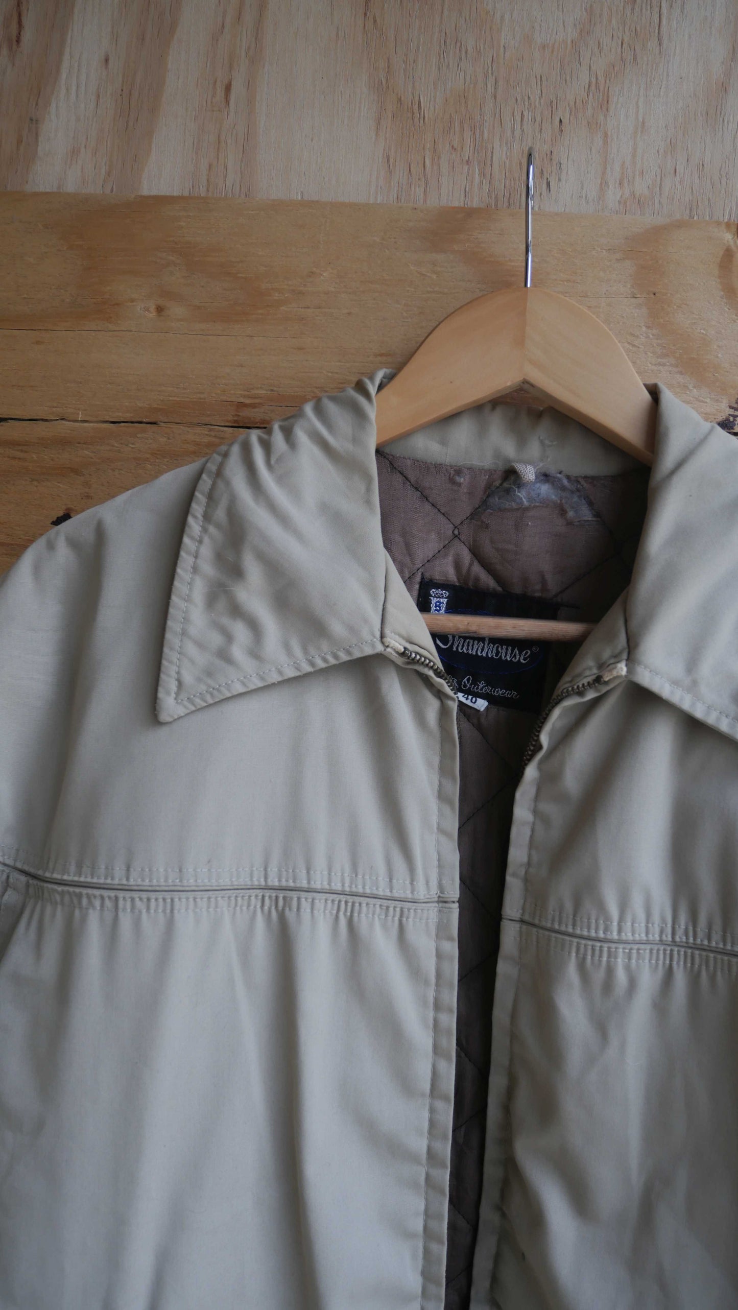 1970s Tan Boxy Jacket | L