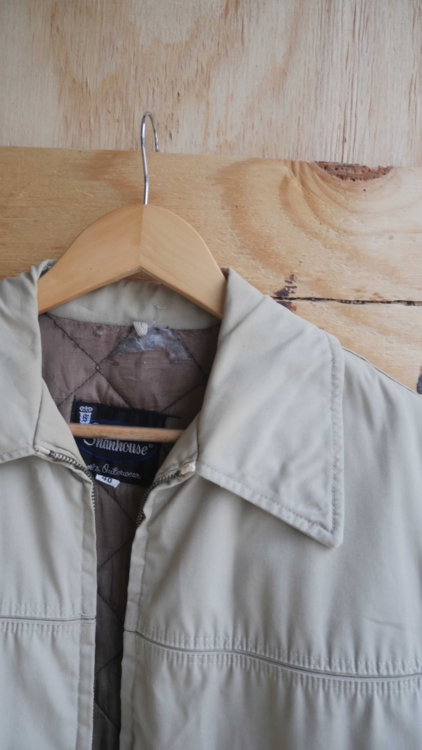 1970s Tan Boxy Jacket | L