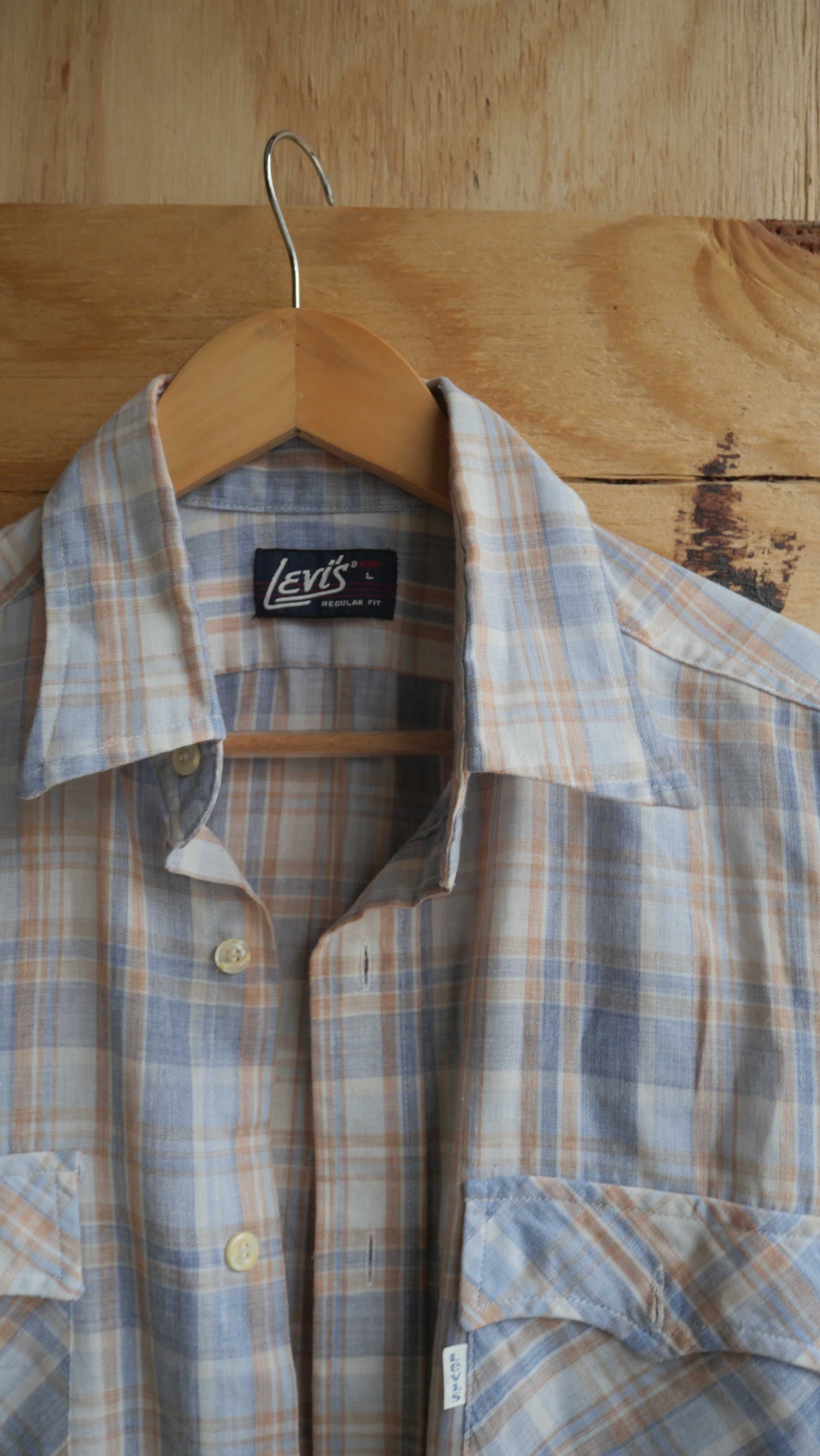 1980s Plaid Levi's Shirt | L