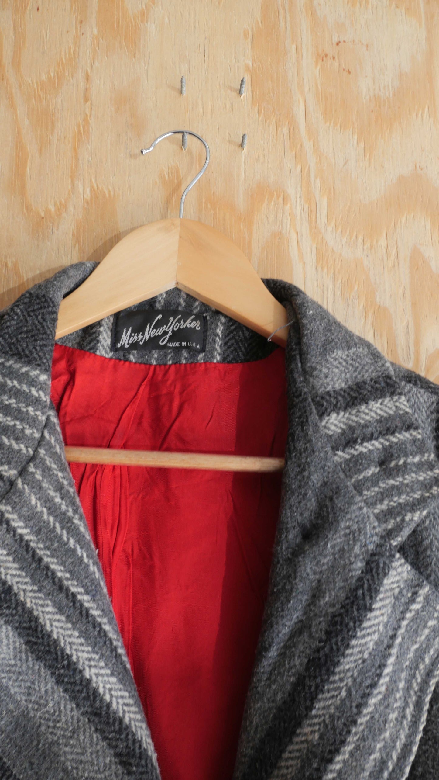 1980s Striped Wool Overcoat | M