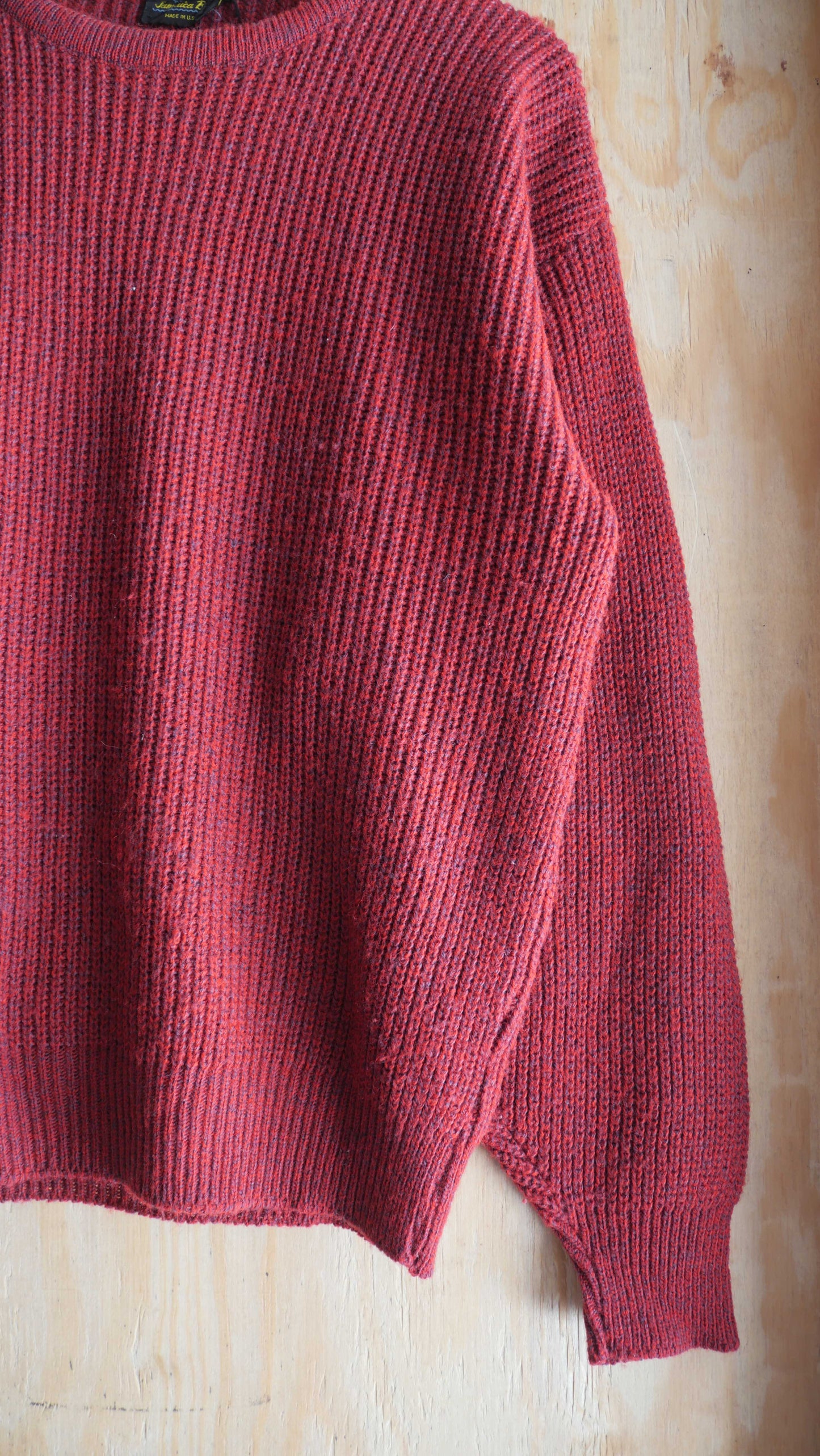1980s Red Knit Sweater | M