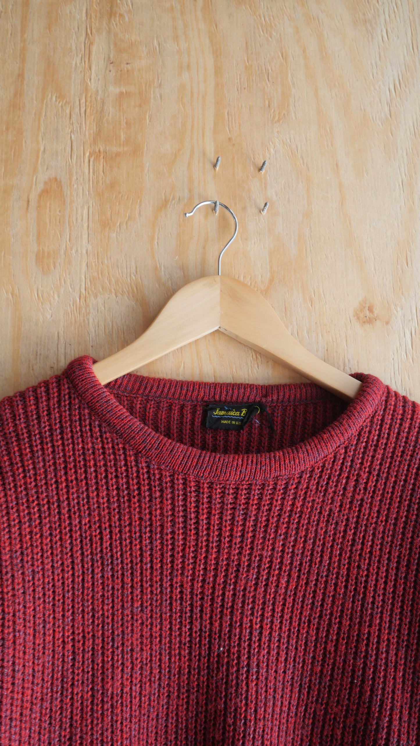 1980s Red Knit Sweater | M