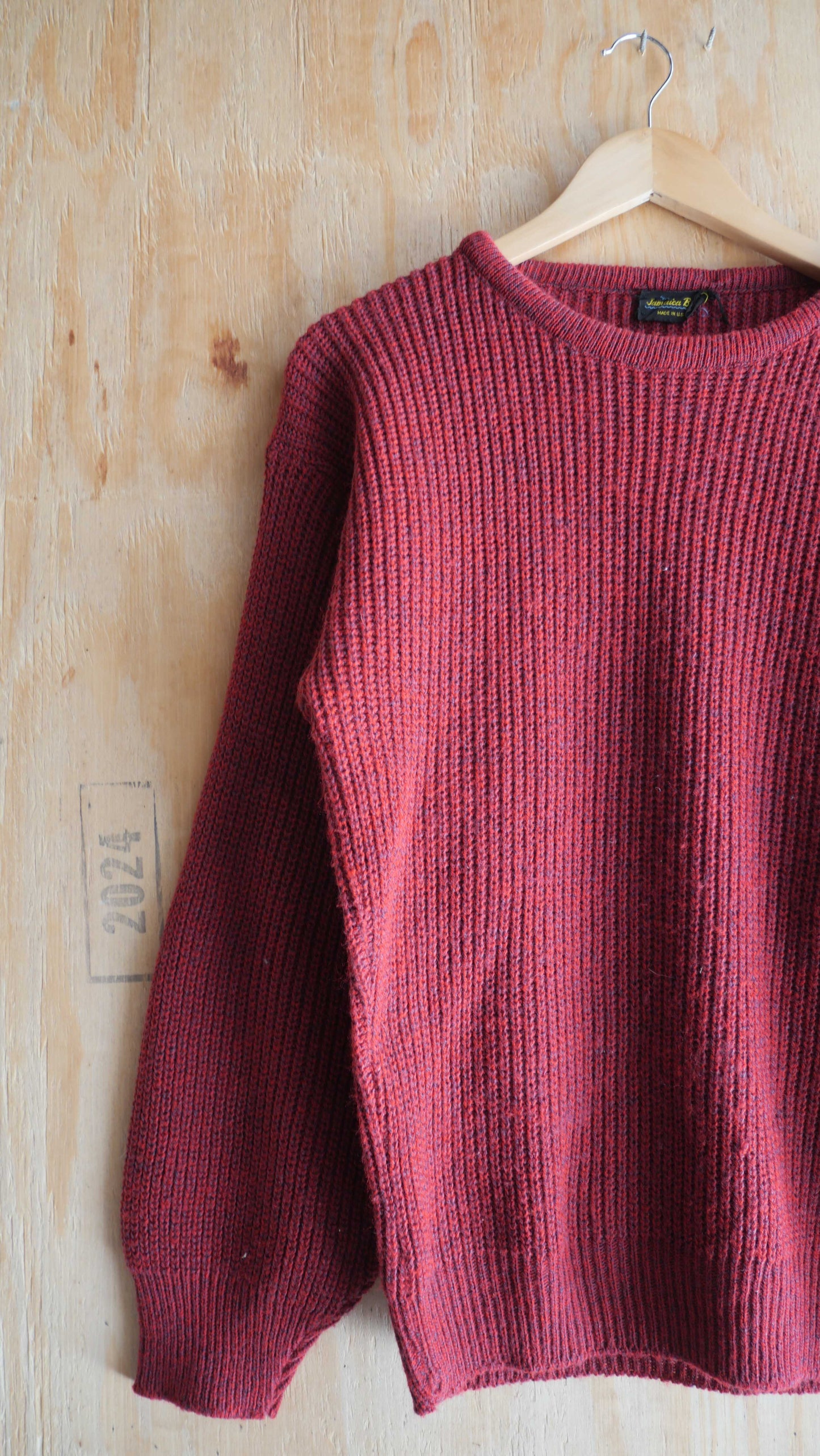 1980s Red Knit Sweater | M