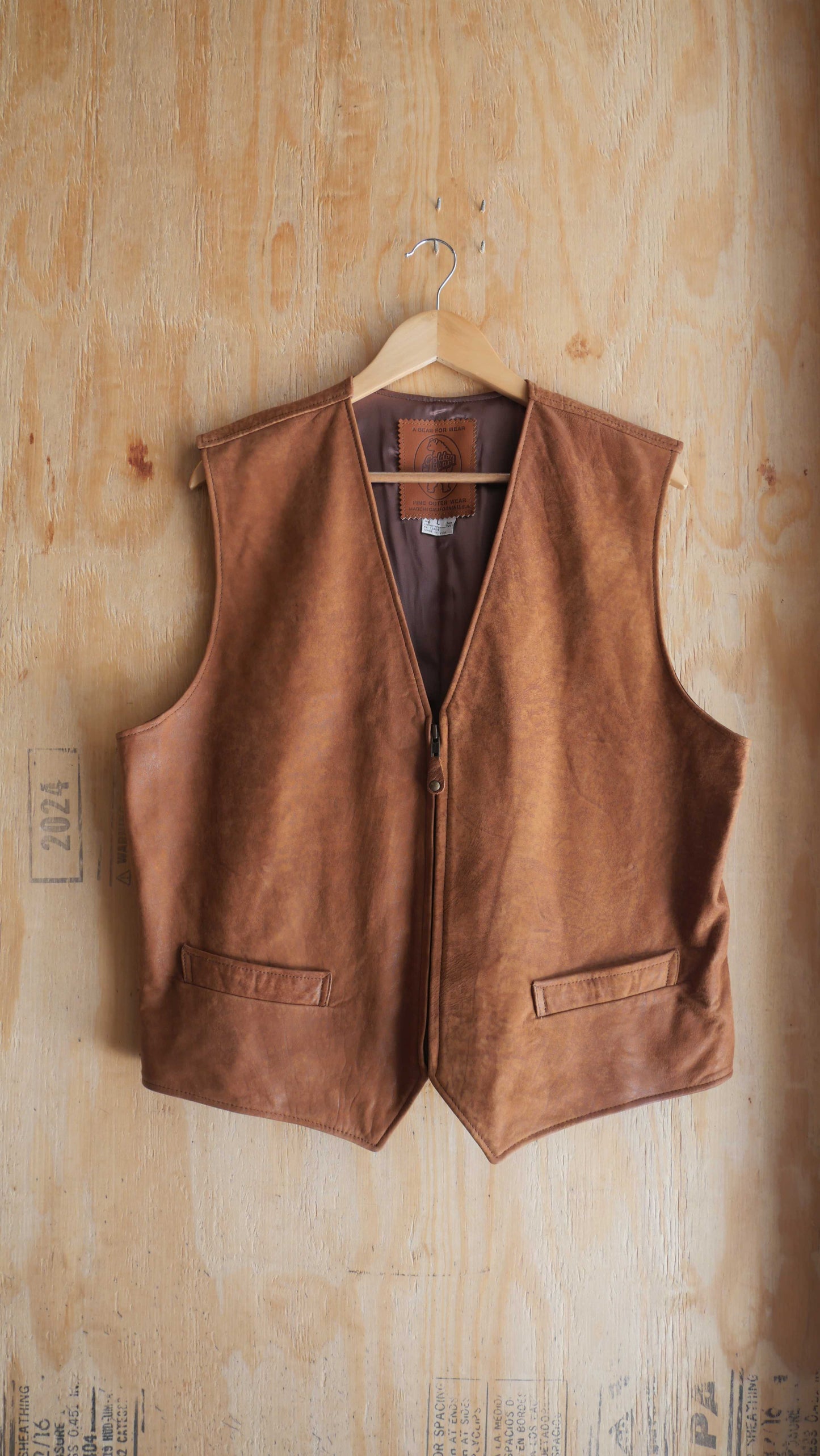 1990s Soft Leather Vest | L