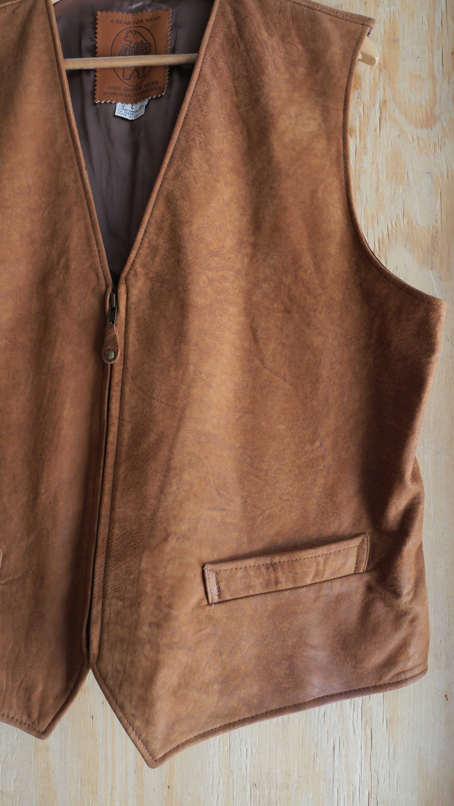1990s Soft Leather Vest | L