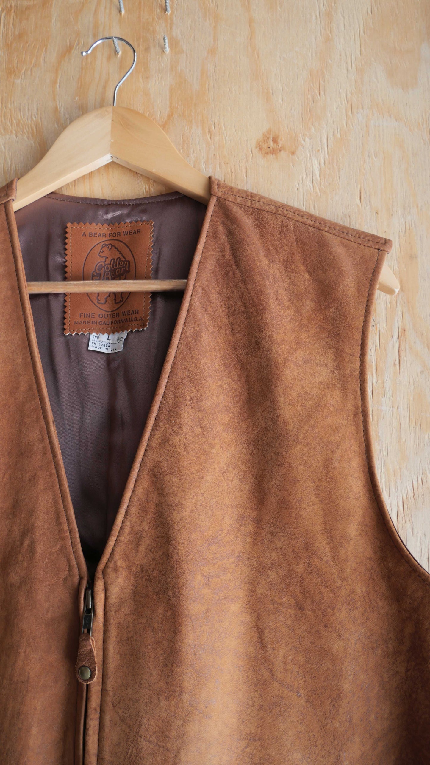 1990s Soft Leather Vest | L