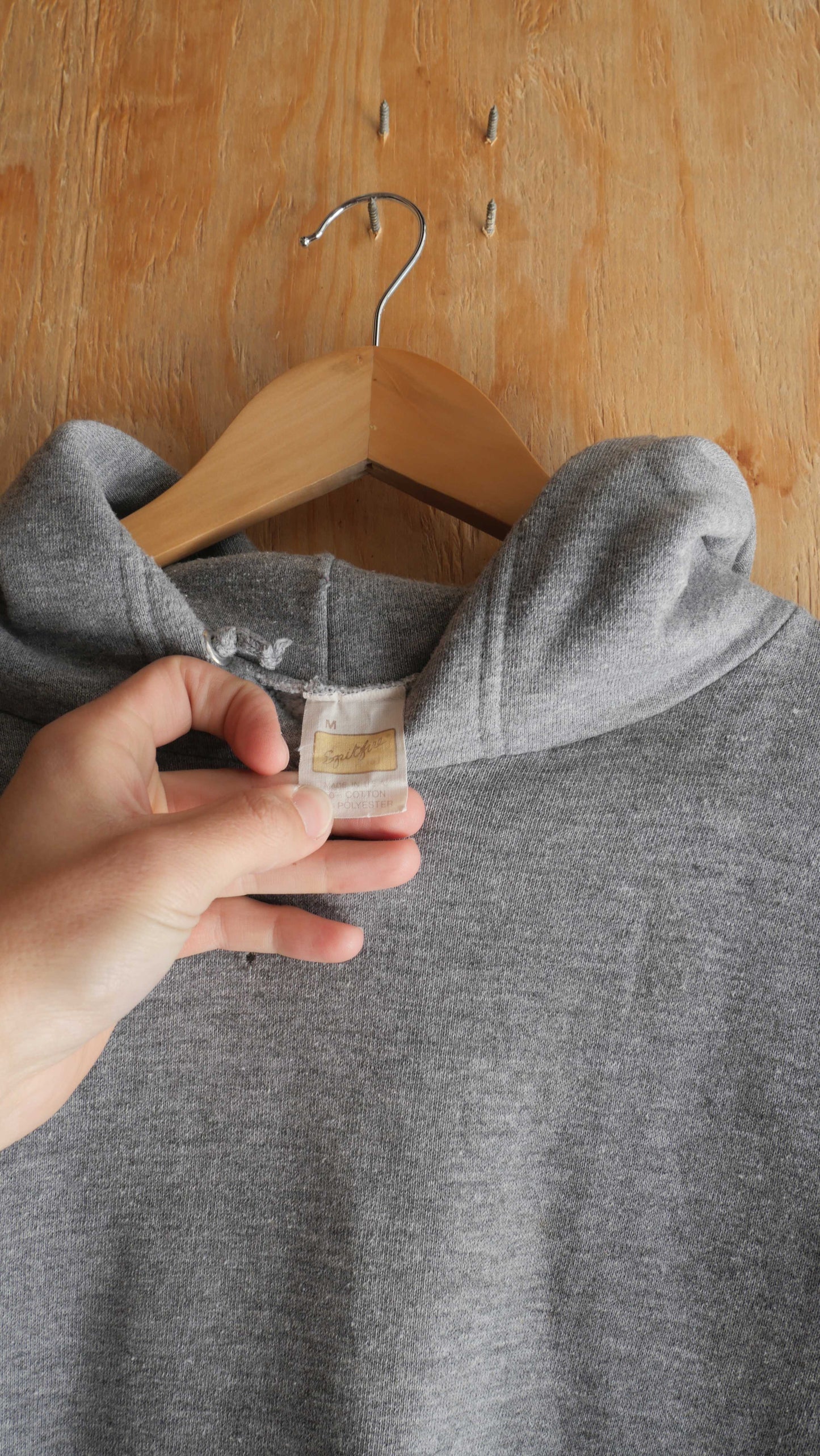 1970s Gray Hoodie | S