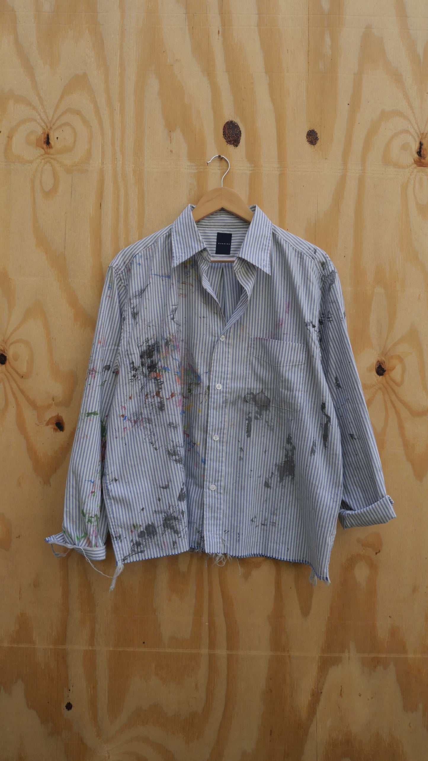 2000s Painted Striped Shirt | L