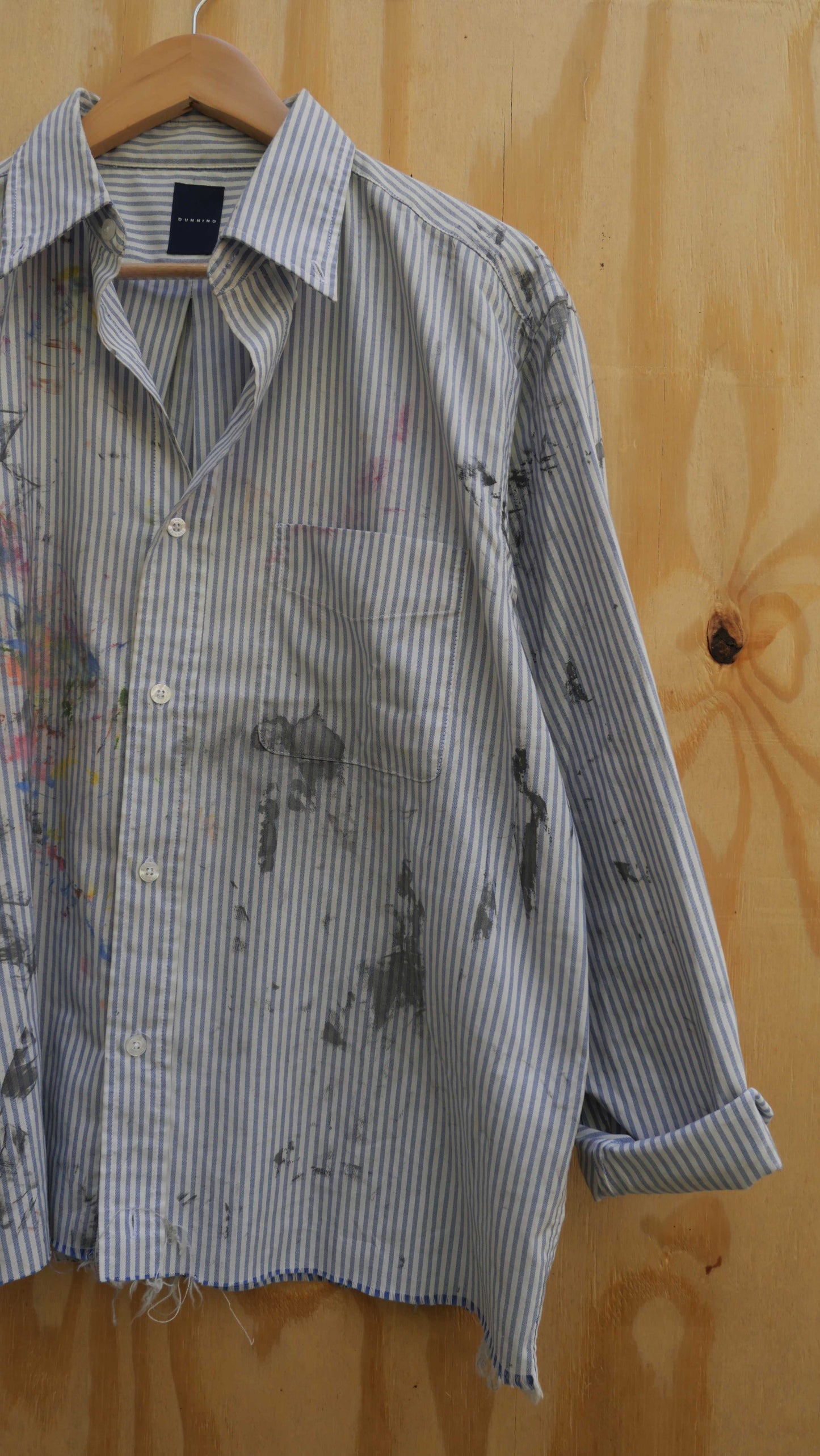 2000s Painted Striped Shirt | L