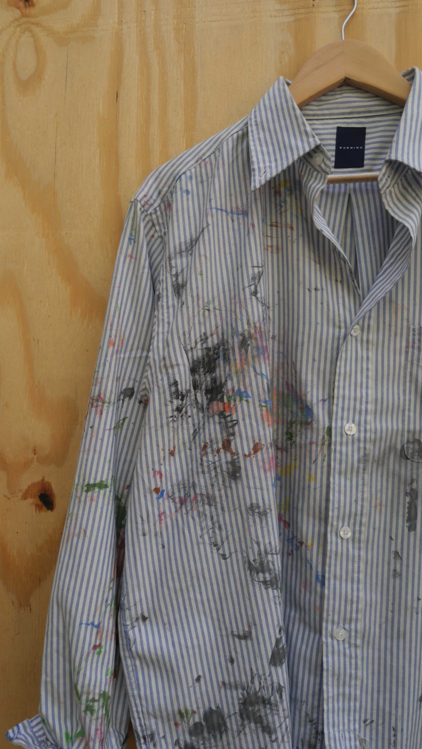 2000s Painted Striped Shirt | L