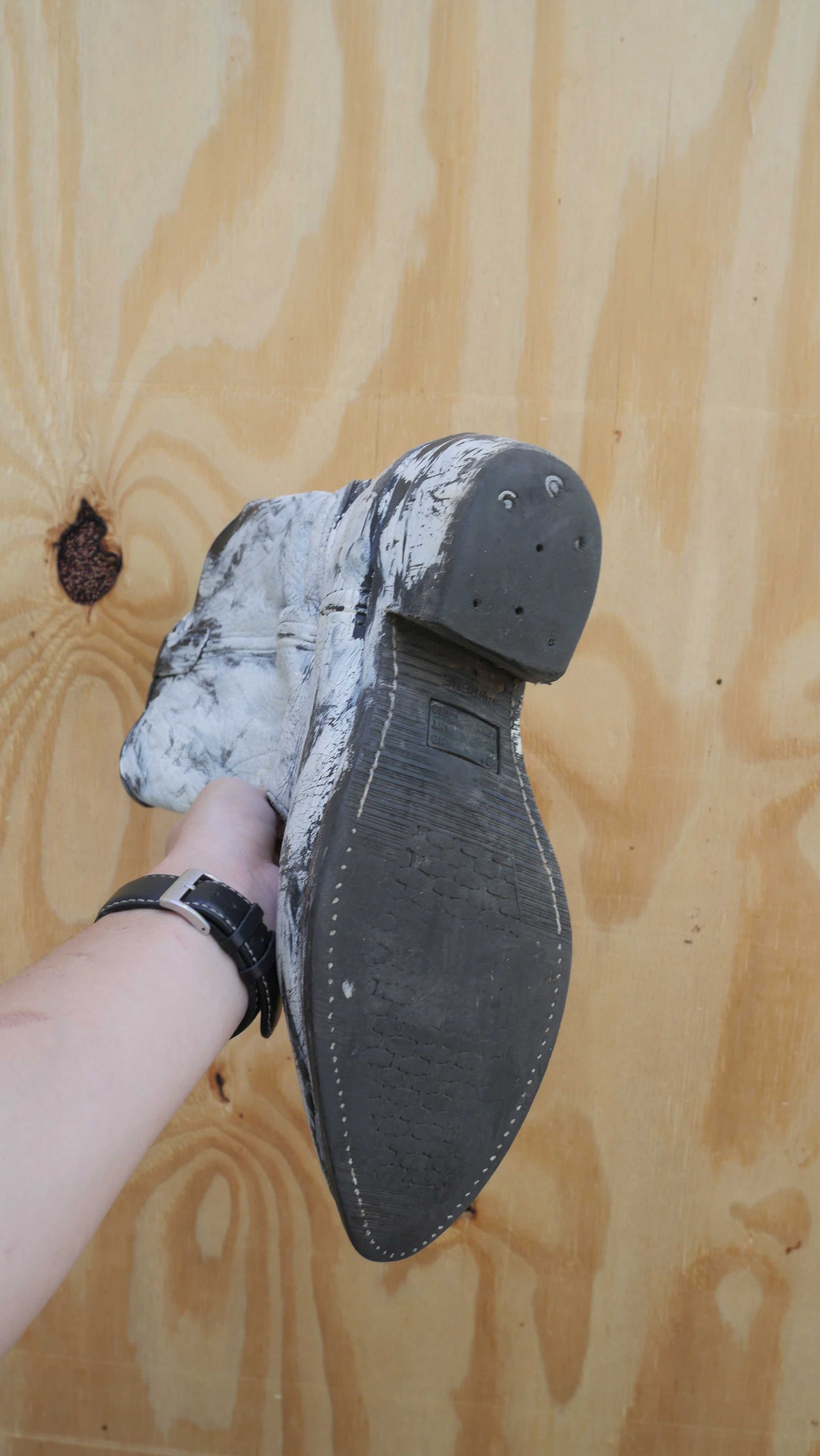 1990s Painted Cowboy Boots | 9.5