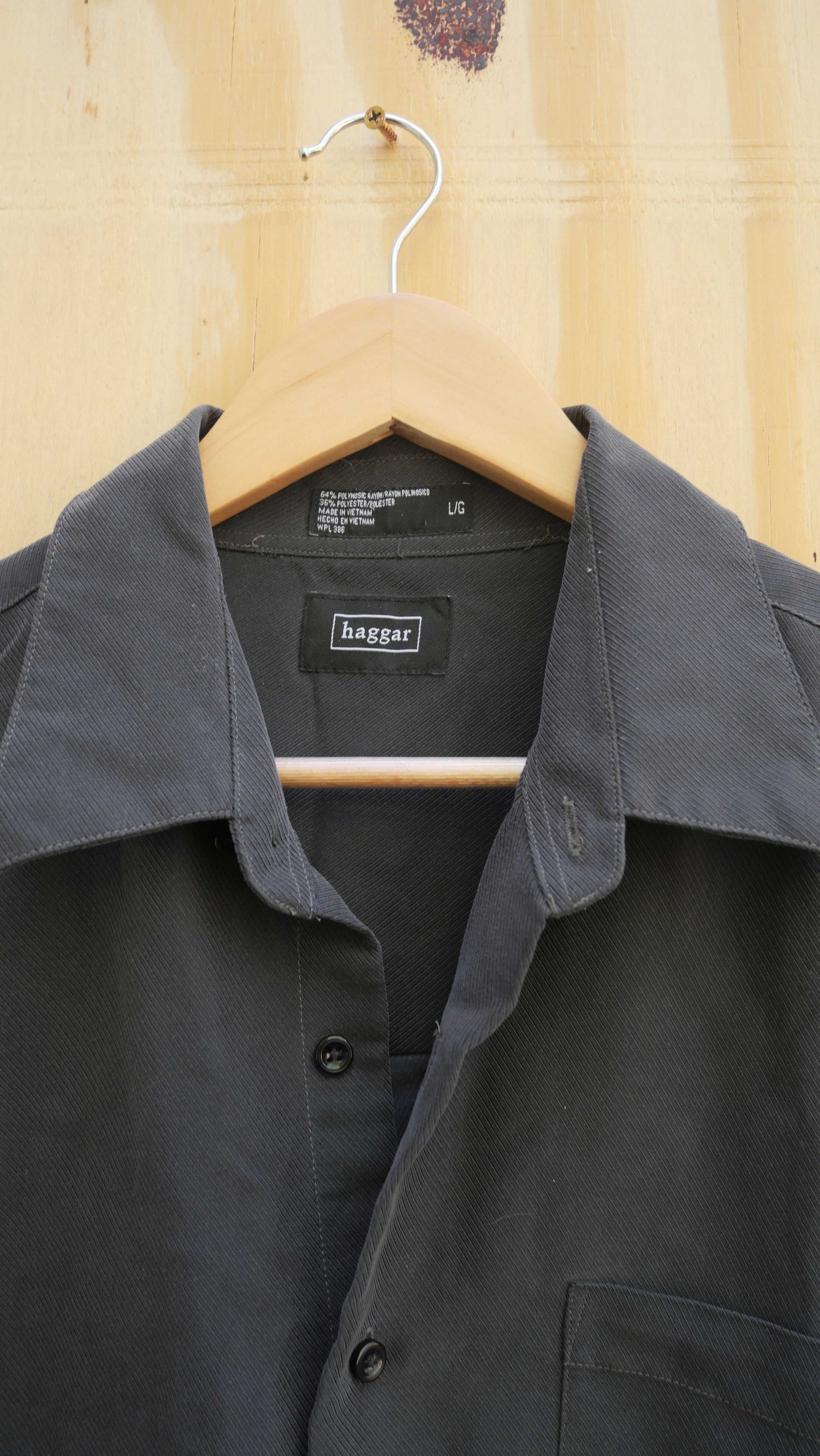 2000s Black Button Up Cut Off | L