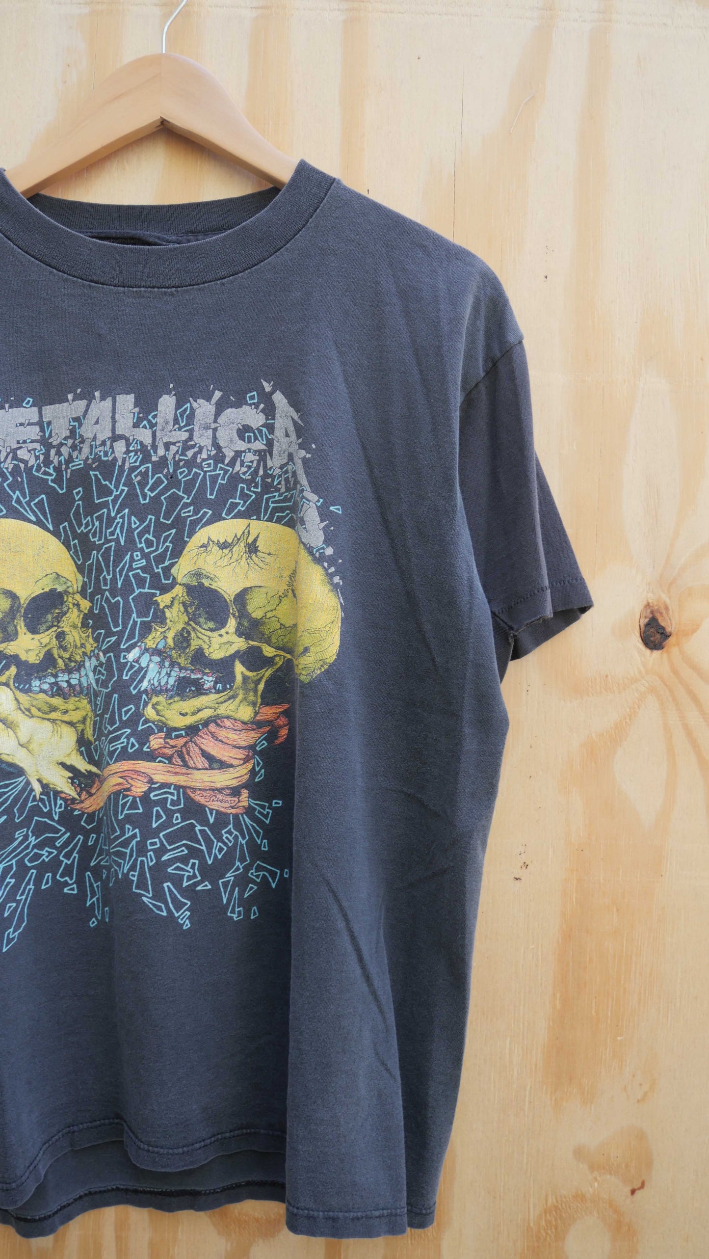 1990s Faded + Repaired Metallica Tee | L