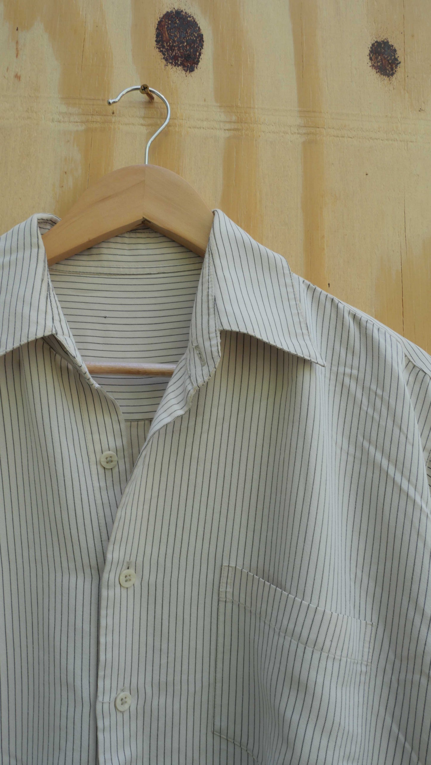 1990s Chopped Striped Shirt | L