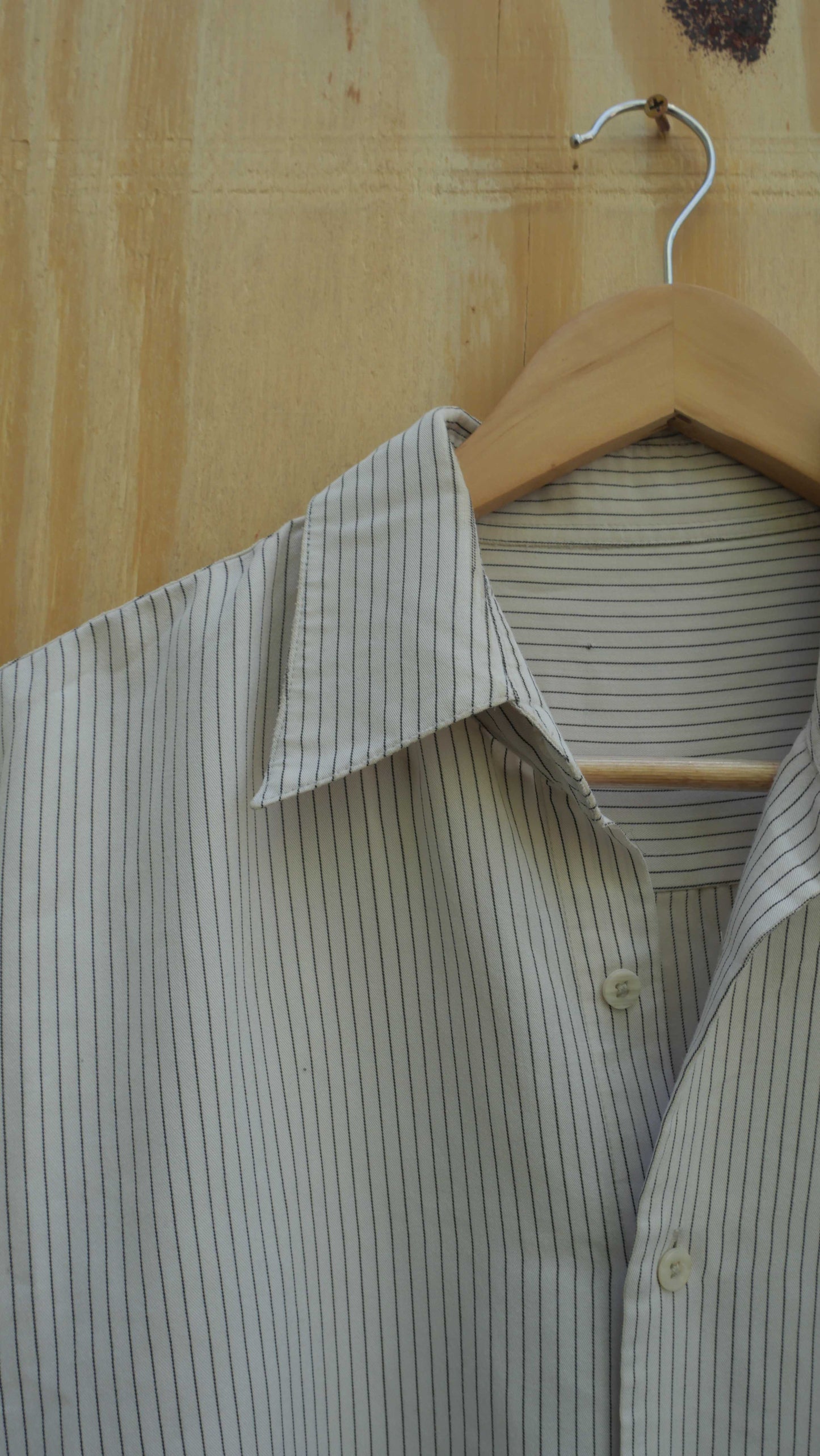 1990s Chopped Striped Shirt | L