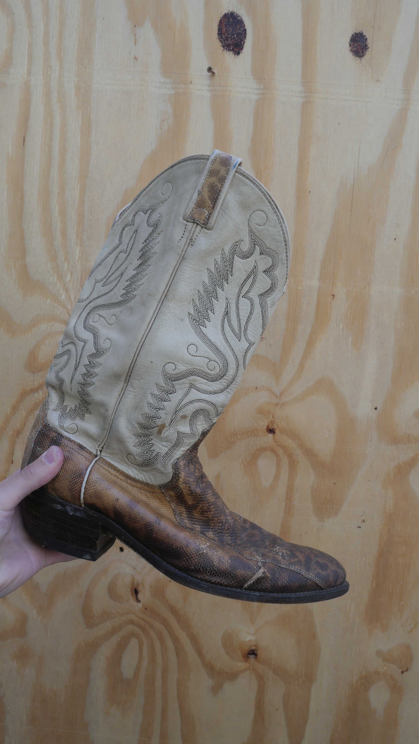 1980s Snakeskin Dan Post Boots | 10