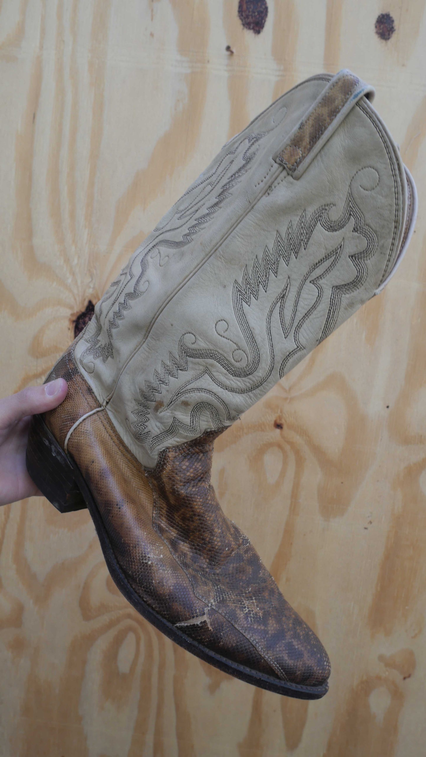 1980s Snakeskin Dan Post Boots | 10