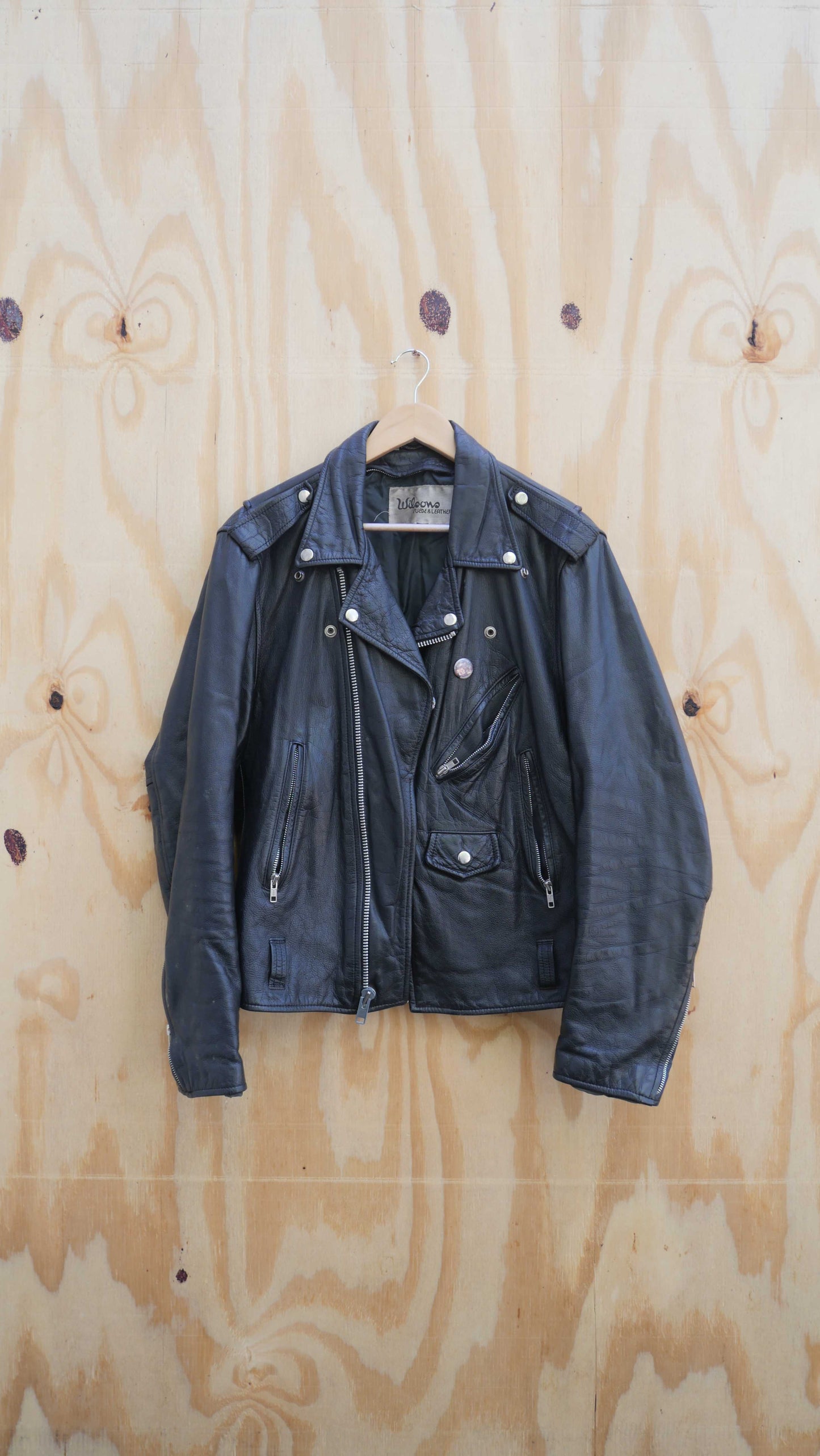 1980s Leather Biker Jacket | L