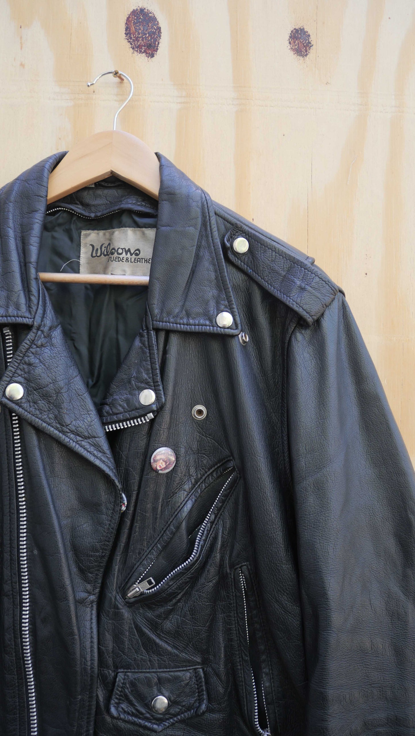 1980s Leather Biker Jacket | L
