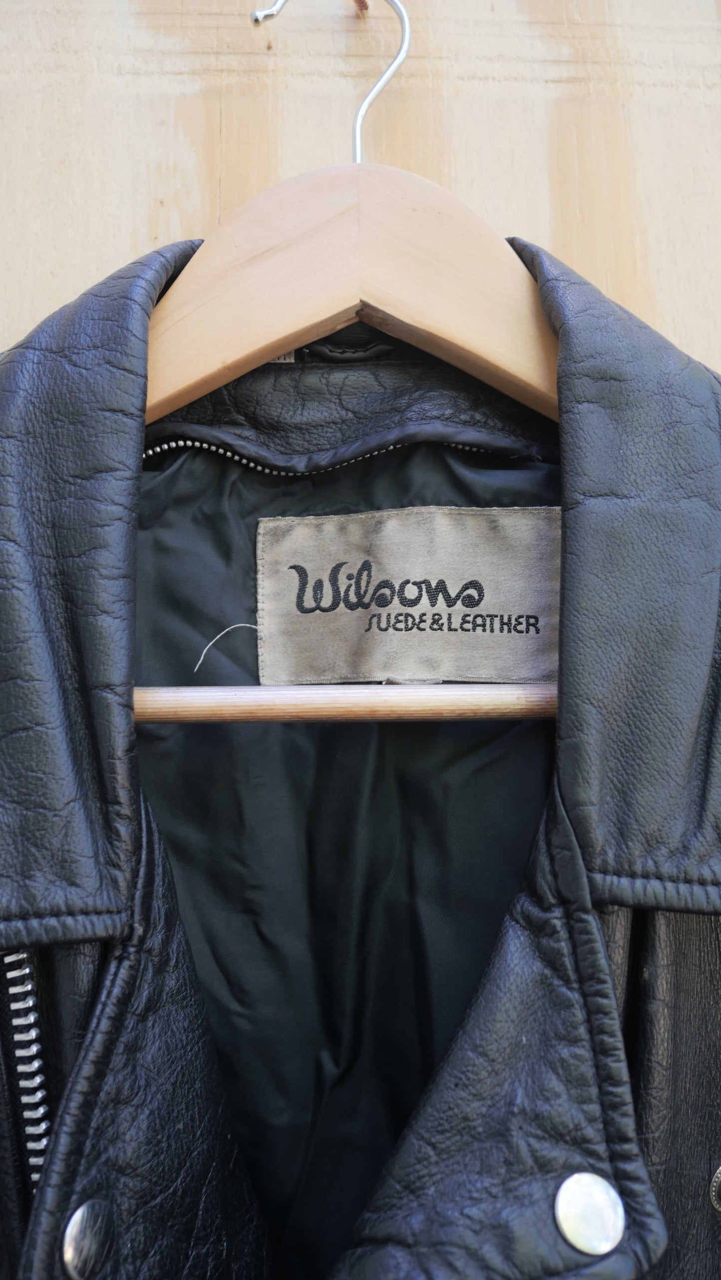 1980s Leather Biker Jacket | L