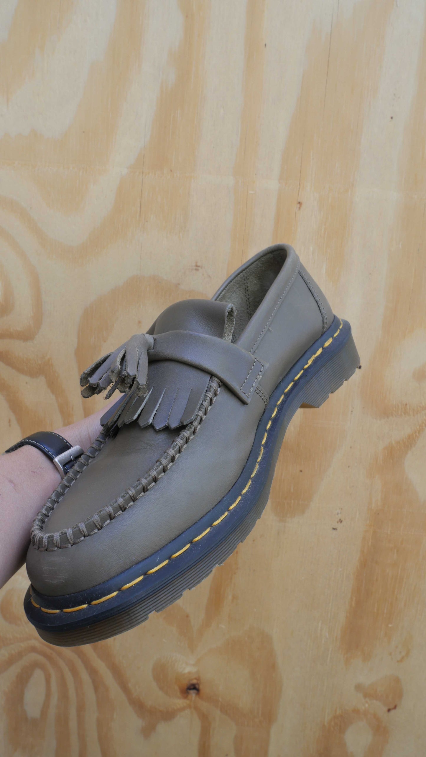 Olive Doc Marten Adrian Loafers | 9